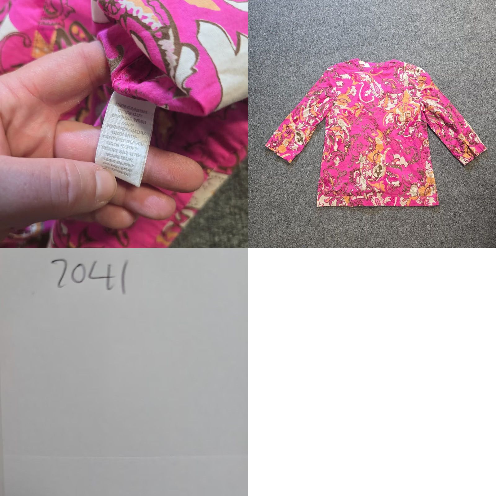 Charter Club Charter Club Top Women Petite PS Pink Paisley Embroidered Tunic Preppy Casual Shirt Blouse Size S / US 4 / IT 40 - 8 Thumbnail
