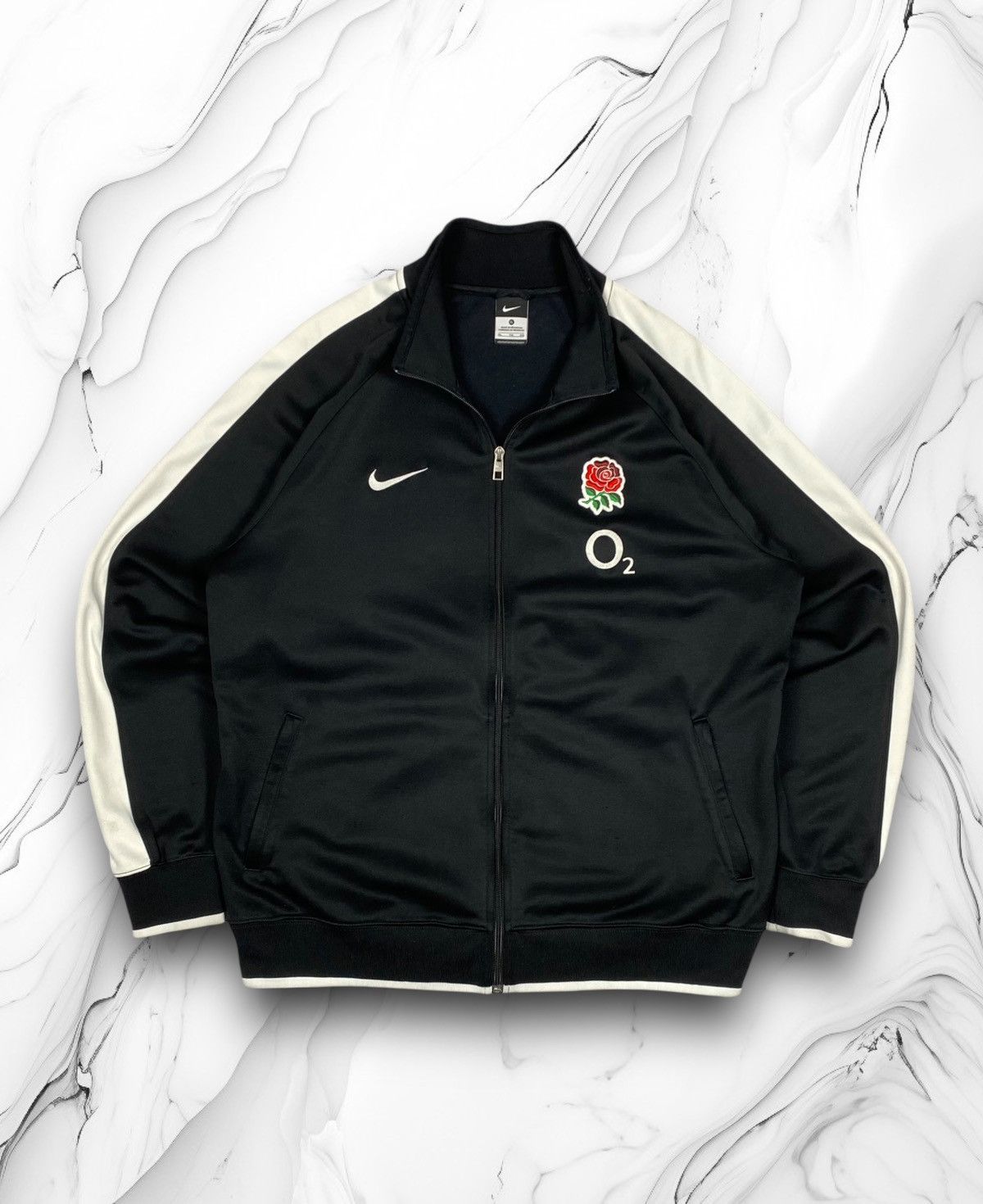 Nike Nike England Rugby Track Jacket Black Full Zip Bomber Size US XL / EU 56 / 4 - 1 Thumbnail