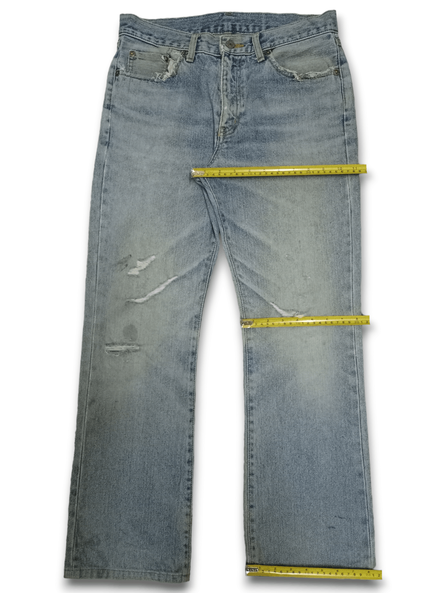 Japanese Brand × Uniqlo Vintage Japanese Uniqlo Blue Wash Bootcut Jeans Size US 30 / EU 46 - 12 Thumbnail