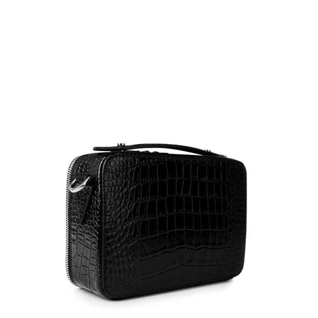 Versace o1g2r1mq0824 Size: OS / Croco Camera Bag in Black & Silver Size ONE SIZE - 2 Thumbnail