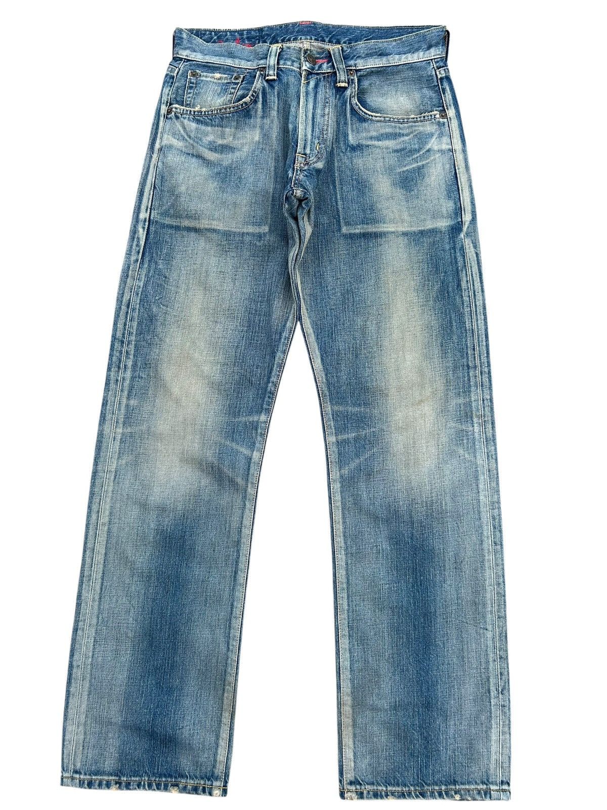 Kapital Vintage Edwin Skull Distressed Japanese Faded Denim Jeans ☠️ Size US 32 / EU 48 - 3 Thumbnail