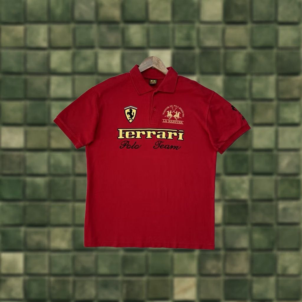 La Martina VINTAGE Ferrari La Martina Racing Polo T-Shirt Red XL Men’s Polo Short Sleeve Collared Cotton Size US XL / EU 56 / 4 - 1 Thumbnail