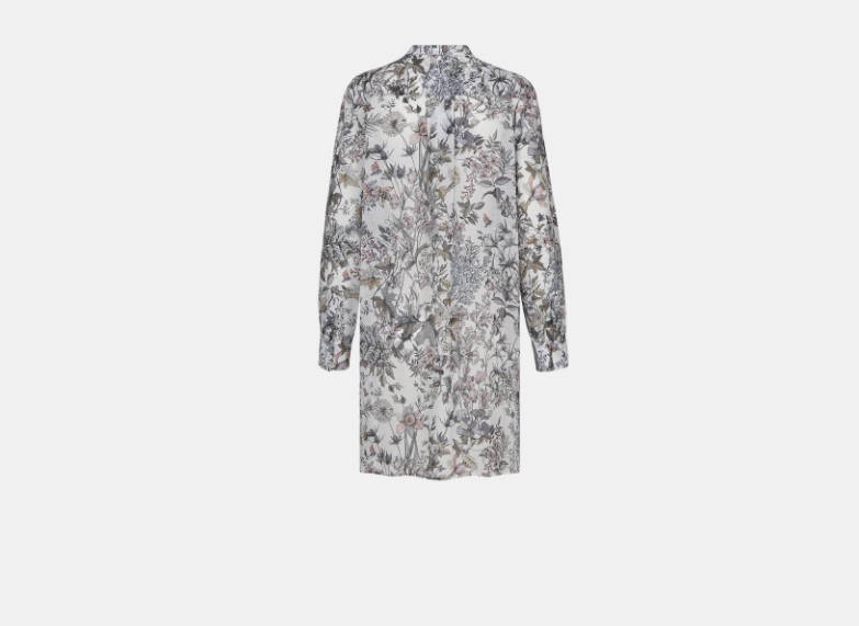 Dior o1w1db11225 421B54 Long Blouse in Multicolor Size L / US 10 / IT 46 - 2 Thumbnail
