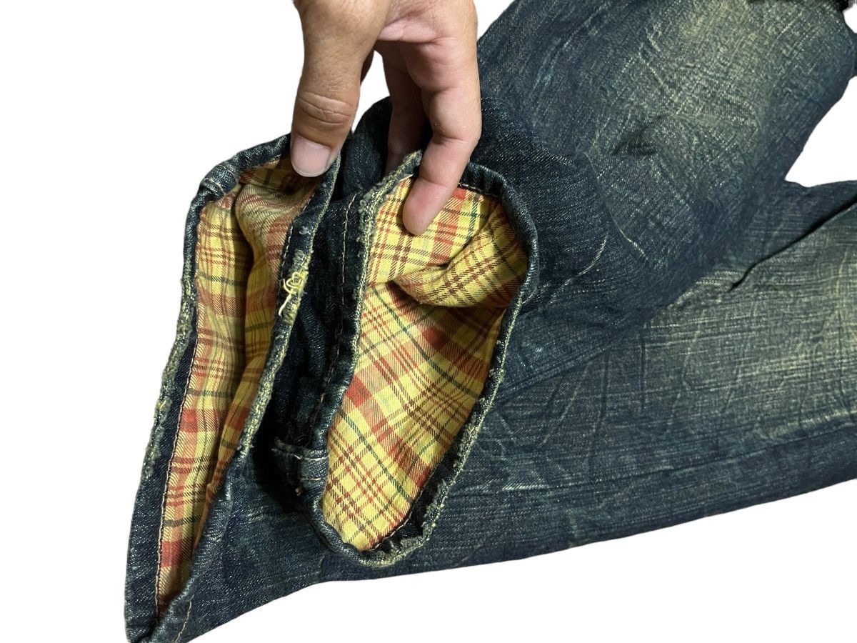 Japanese Brand DOMINATE HAND CRAFT DOUBLE WAIST STYLE JEANS Size US 34 / EU 50 - 11 Thumbnail