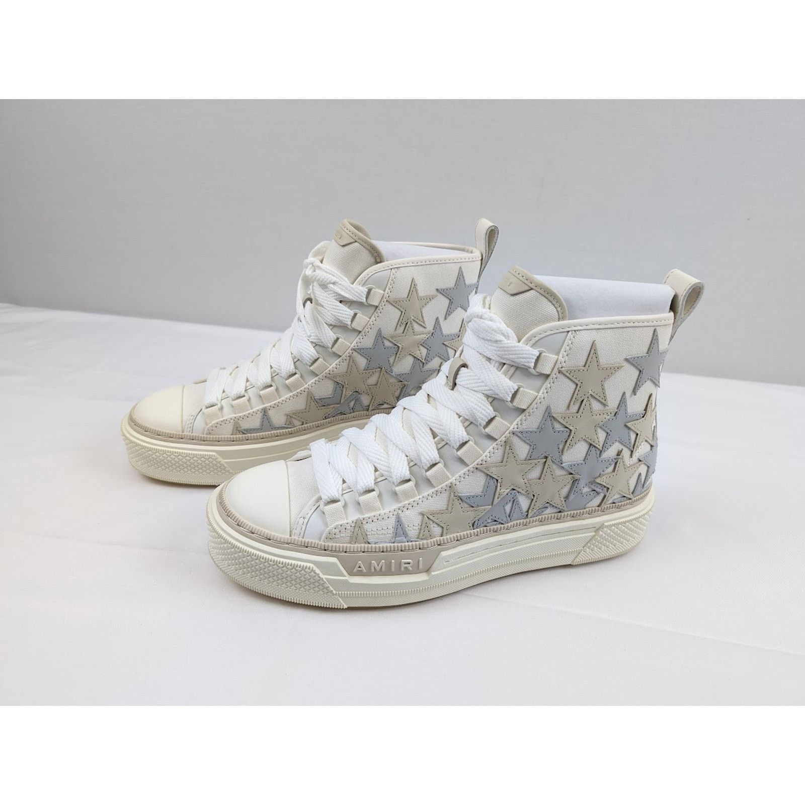 Amiri o1rshd1 Stars Court High-Top Sneakers in Grey / White 46 Size US 13 / EU 46 - 18 Thumbnail