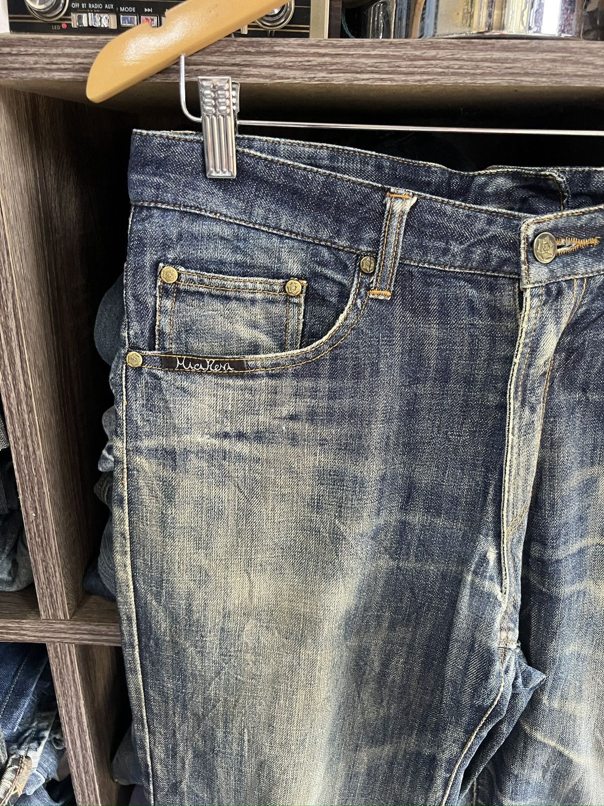 Other 🔥Rare Macarena Full Zipper Distressed Denim Size US 33 - 5 Thumbnail