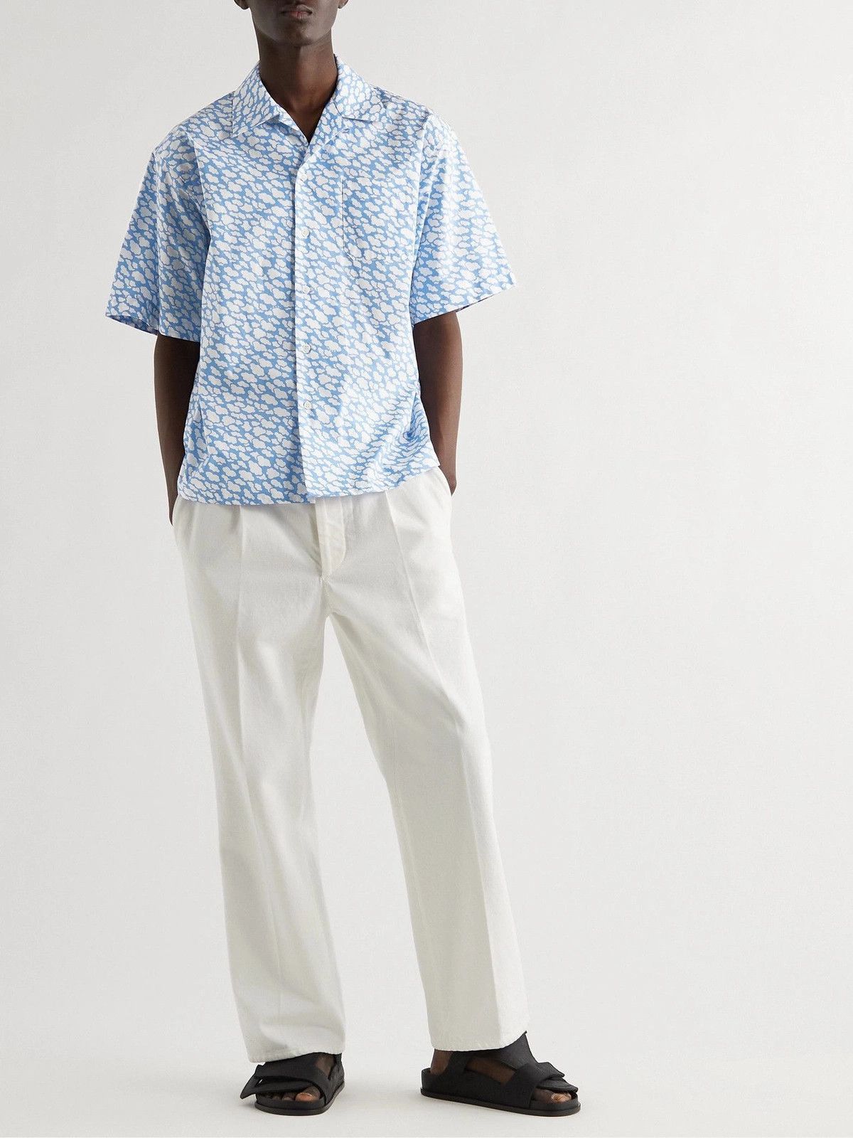 Marni o1w1db10125 Cotton Poplin Shirt in Blue Size US XL / EU 56 / 4 - 2 Thumbnail