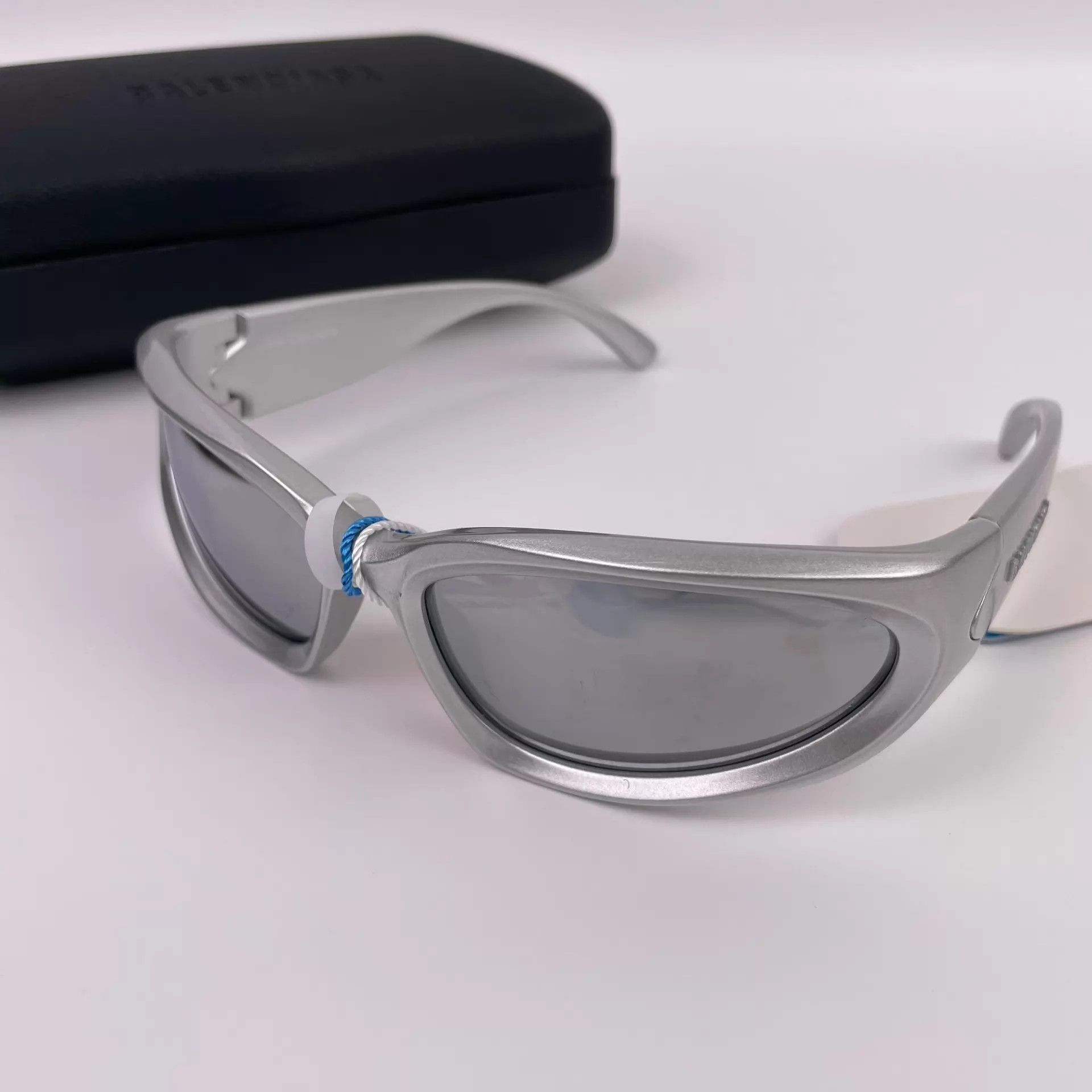Balenciaga Balenciaga Silver Sunglasses 260428ZJMJH02 Size ONE SIZE - 3 Thumbnail
