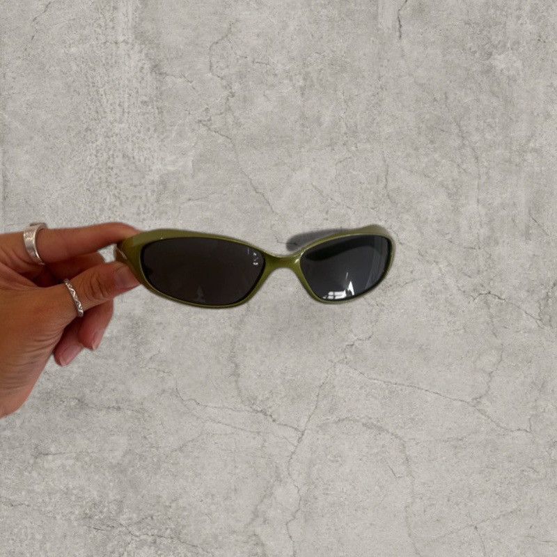 Japanese Brand Insane UV400 sunglasses in khaki with black lense. One size. Size ONE SIZE - 3 Thumbnail