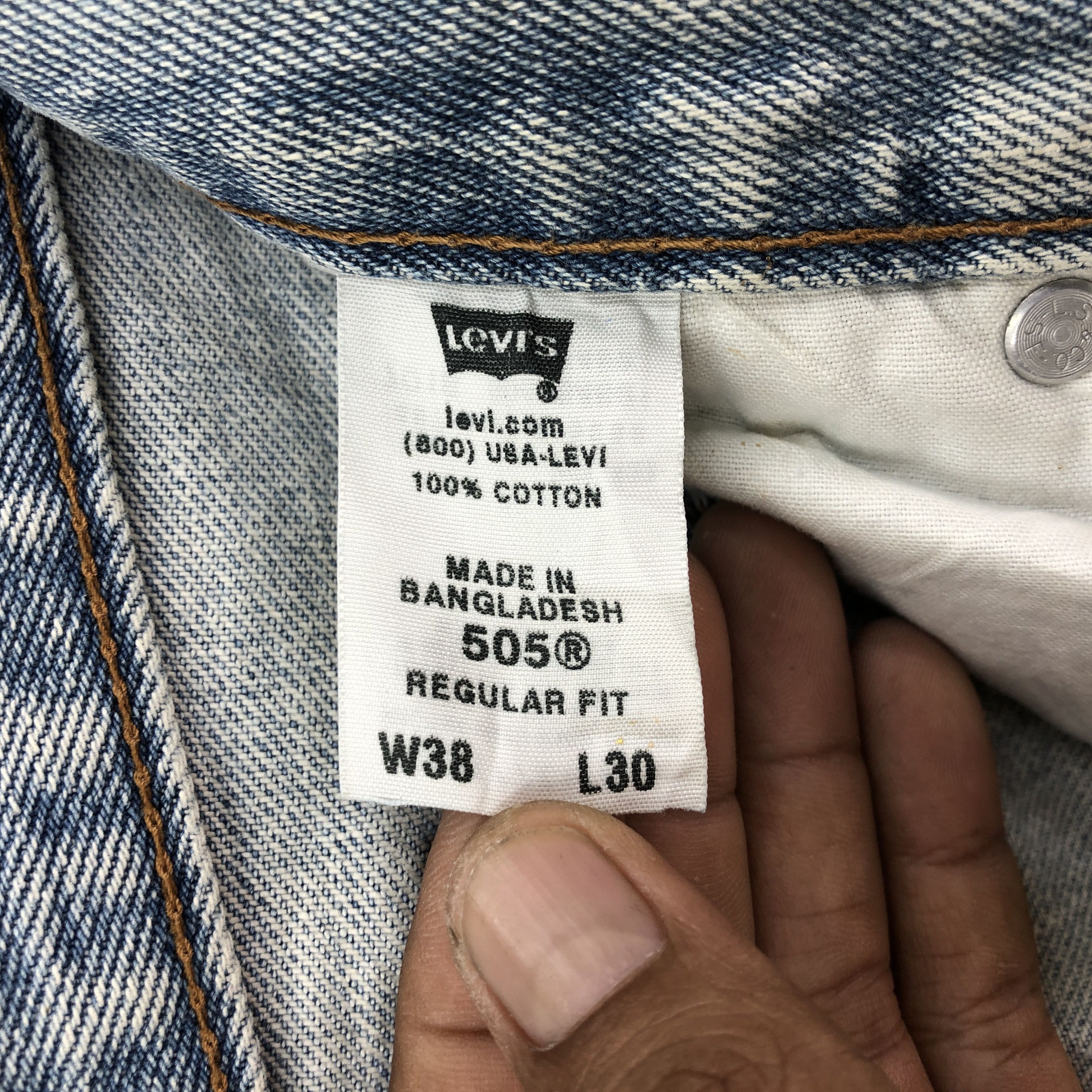 Levi's × Vintage Vintage Y2K Levis 505 Denim Light Washed Levi's Faded Jeans Size US 36 / EU 52 - 9 Thumbnail