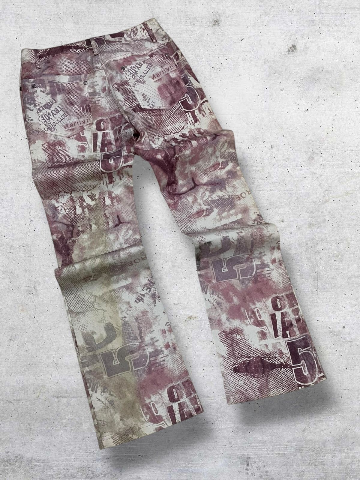 Japanese Brand VINTAGE GHOLE OG ITALY DESIGNER 90 MARILYN MONROE PRINT PANT Size US 26 / EU 42 - 9 Thumbnail