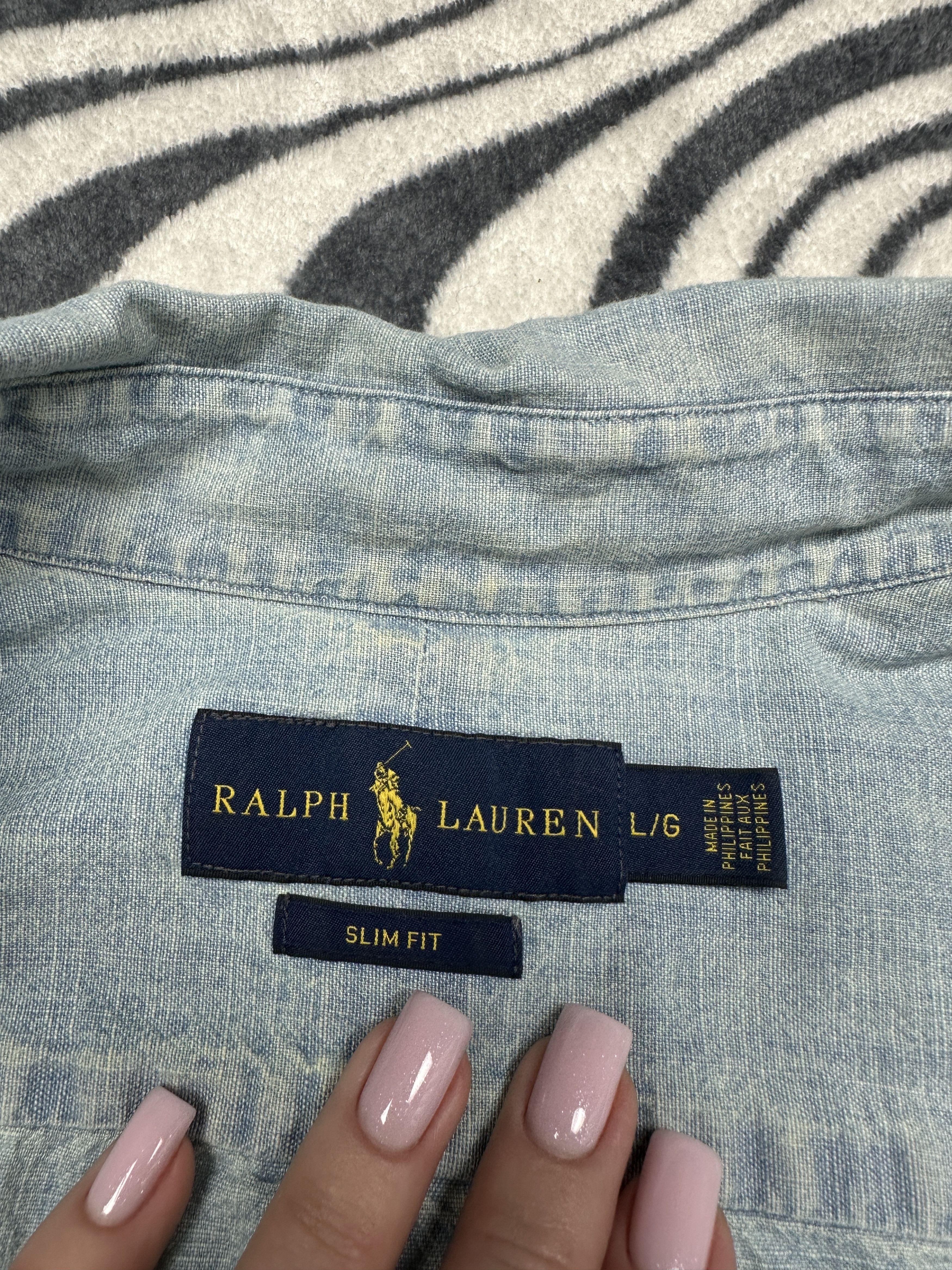 Polo Ralph Lauren Polo Ralph Lauren Vintage Mens Denim Shirt Size US L / EU 52-54 / 3 - 5 Thumbnail