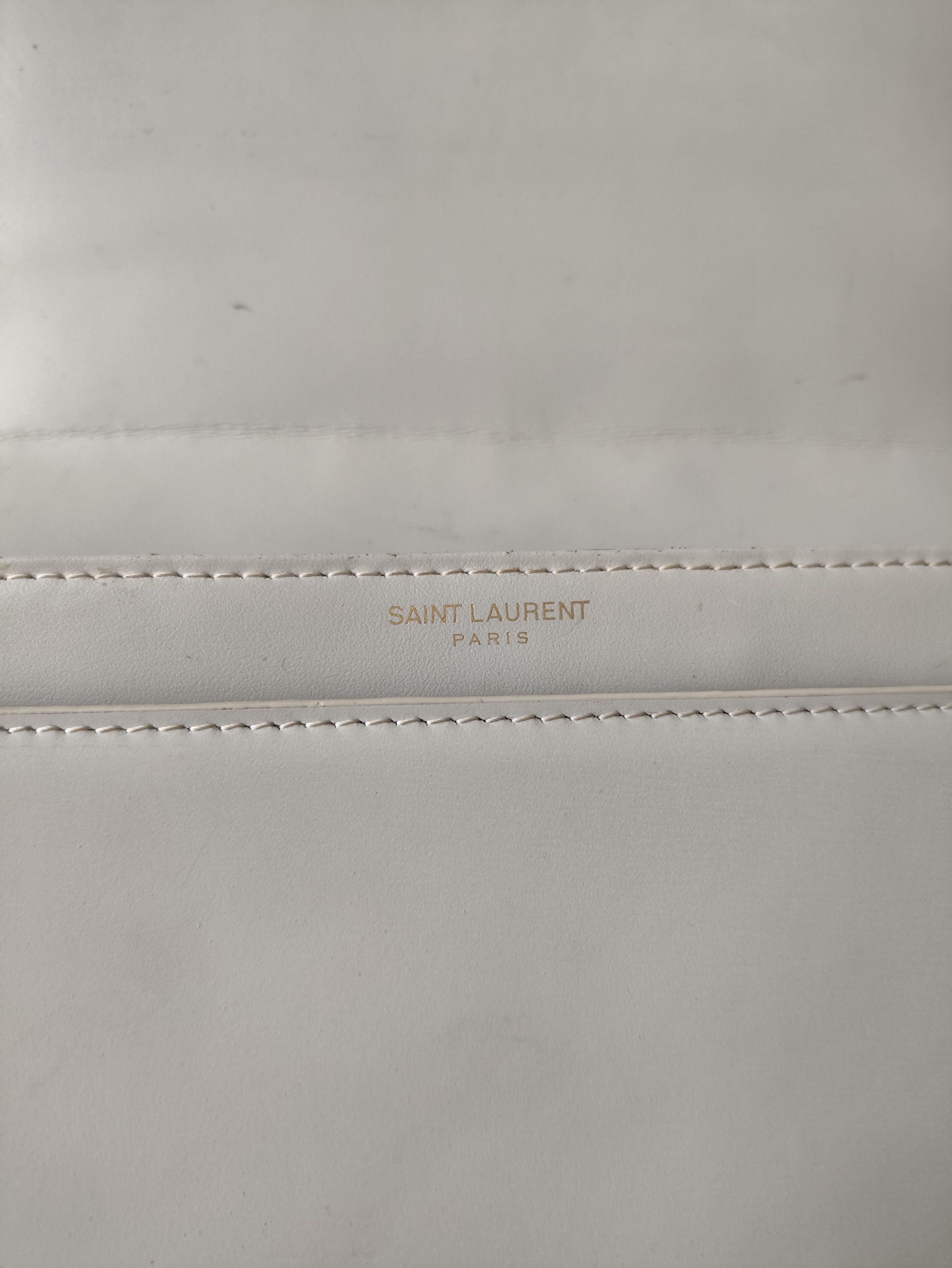 Yves Saint Laurent White Leather Mailbox Size ONE SIZE - 4 Thumbnail