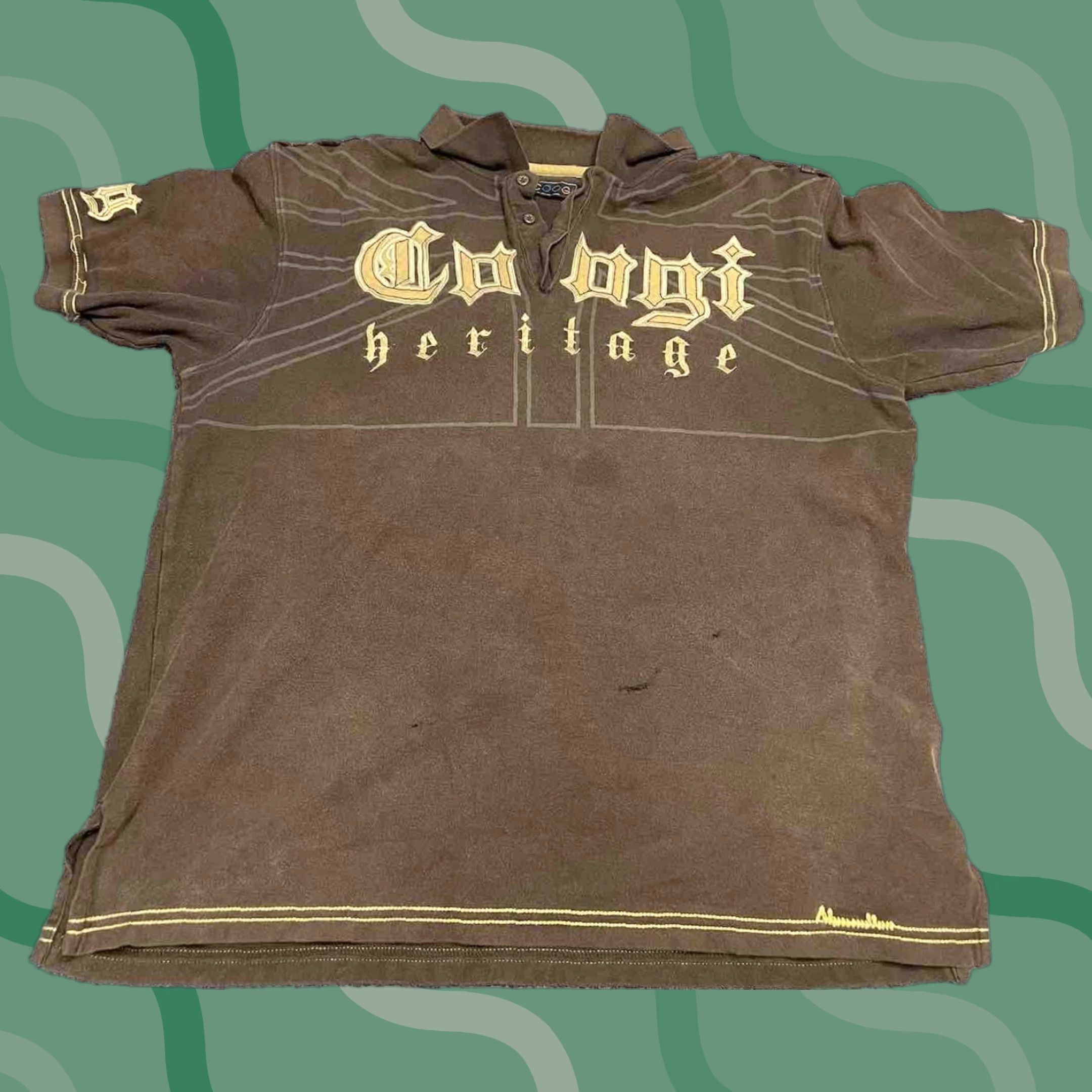 Coogi COOGI Shirt Mens XXL Short Sleeve Pullover Embroidered Logo Polo Hip Hop G5 Brown Size US XXL / EU 58 / 5 - 1 Thumbnail