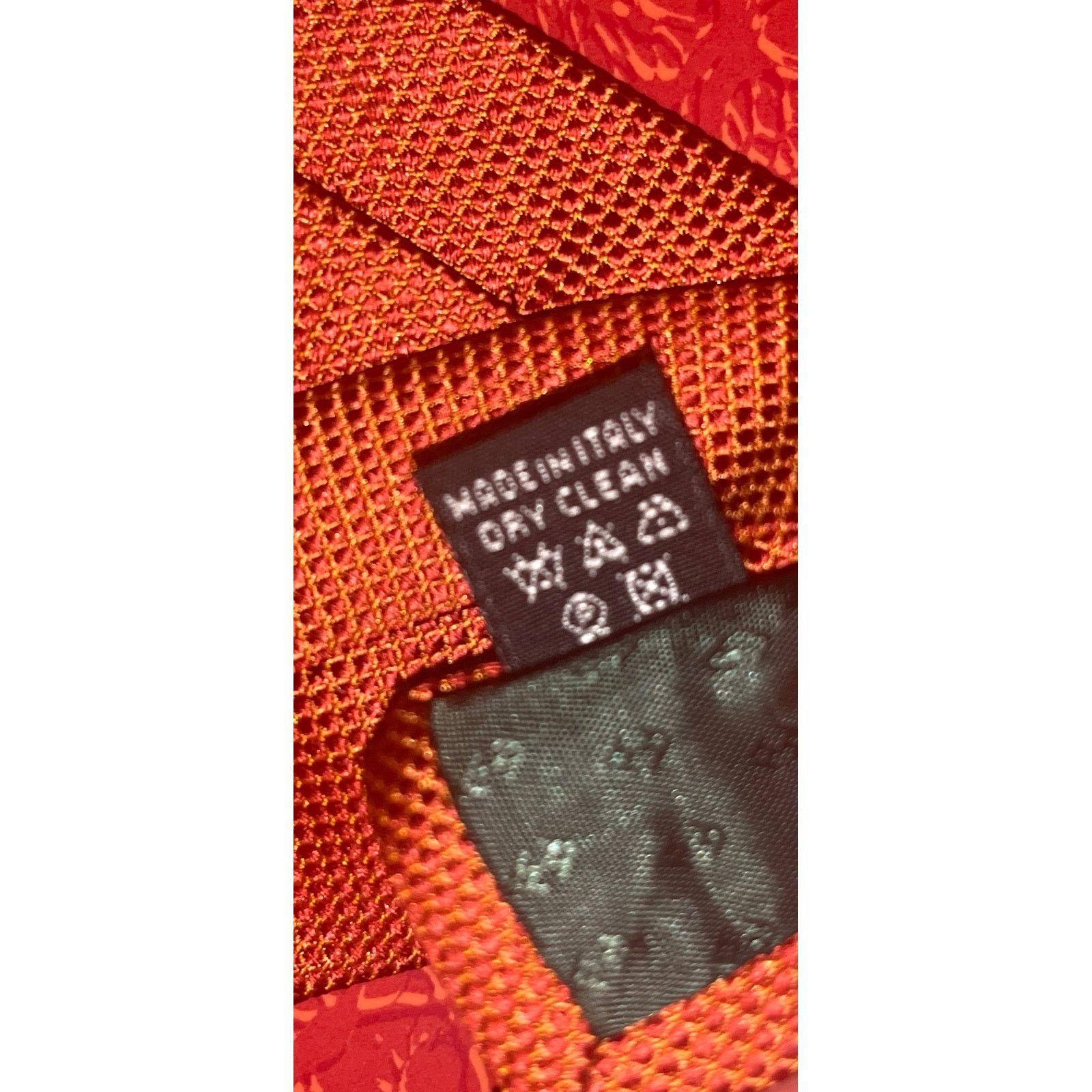 Andrew's Ties Zadi Andrew's Ties Orange/Brown Silk Made in Italy Necktie Size ONE SIZE - 8 Thumbnail