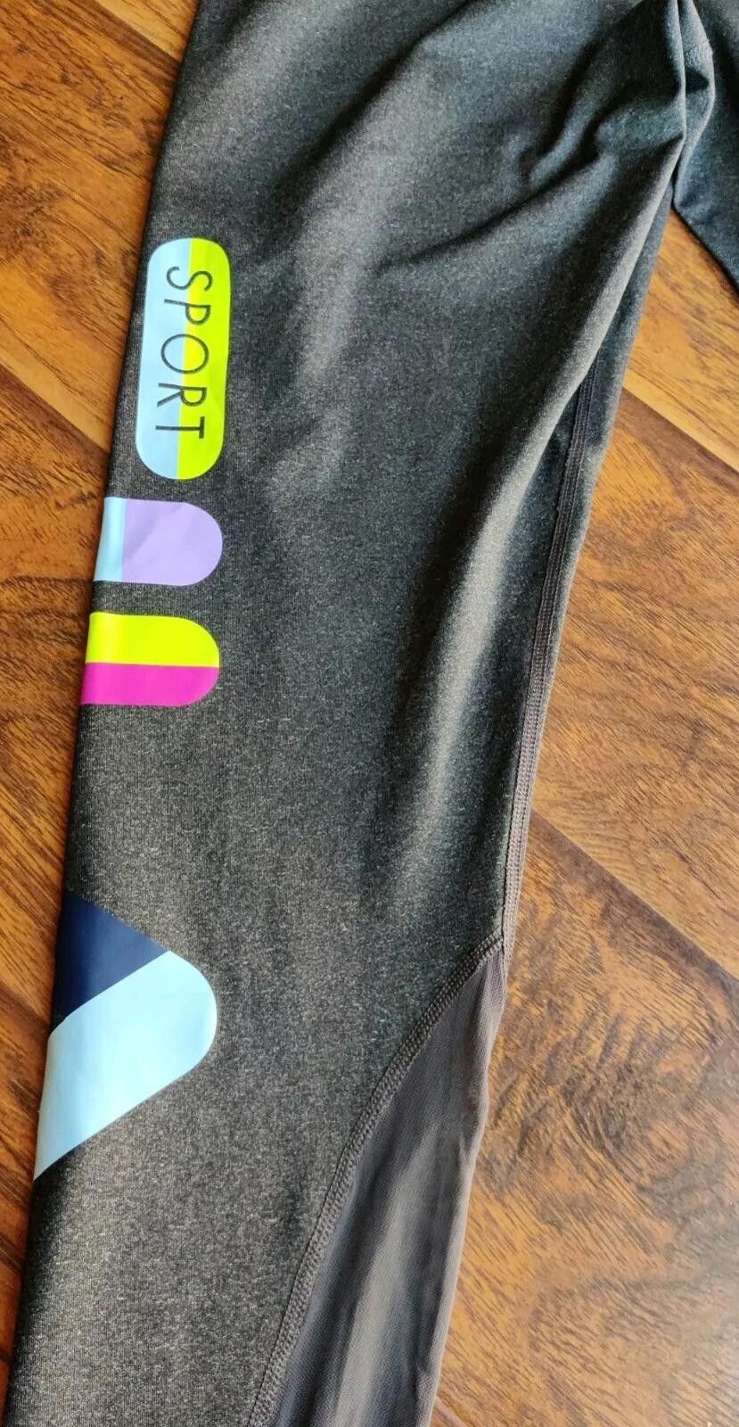 Fila Fila Sport Live In Motion Mesh Leggings Large L Gray Workoo Size 36" / US 14 / IT 50 - 7 Thumbnail
