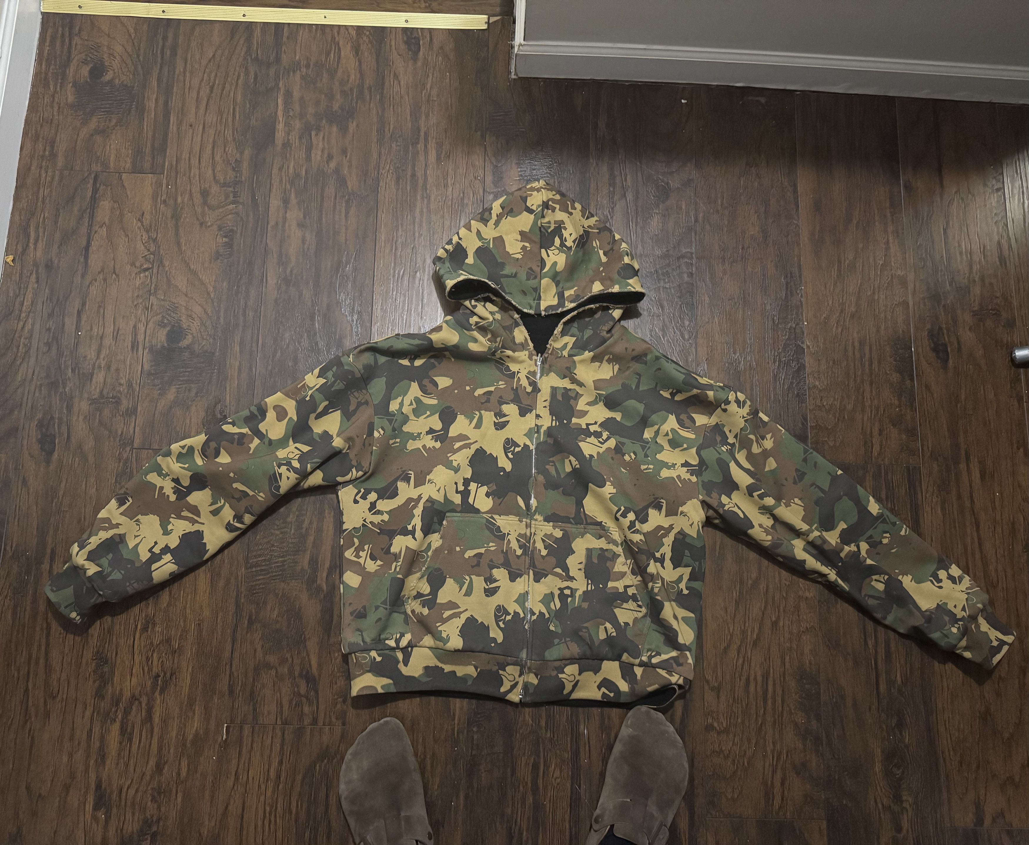 UW Stripper camouflage reversible zip up hoodie