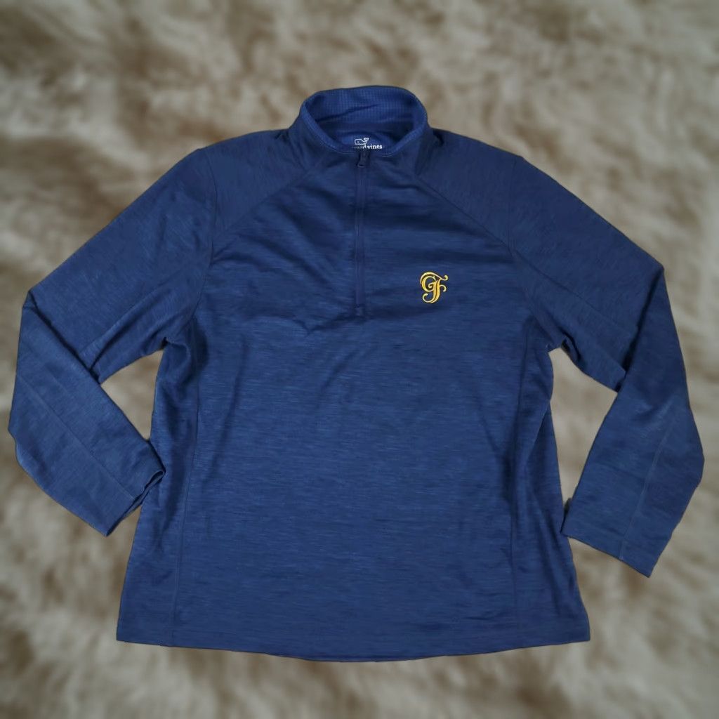 Vineyard Vines Vineyard Vines Sweater Mens Large Blue Performance 1/4 Zip Pullover Sweatshirt Size US L / EU 52-54 / 3 - 1 Thumbnail