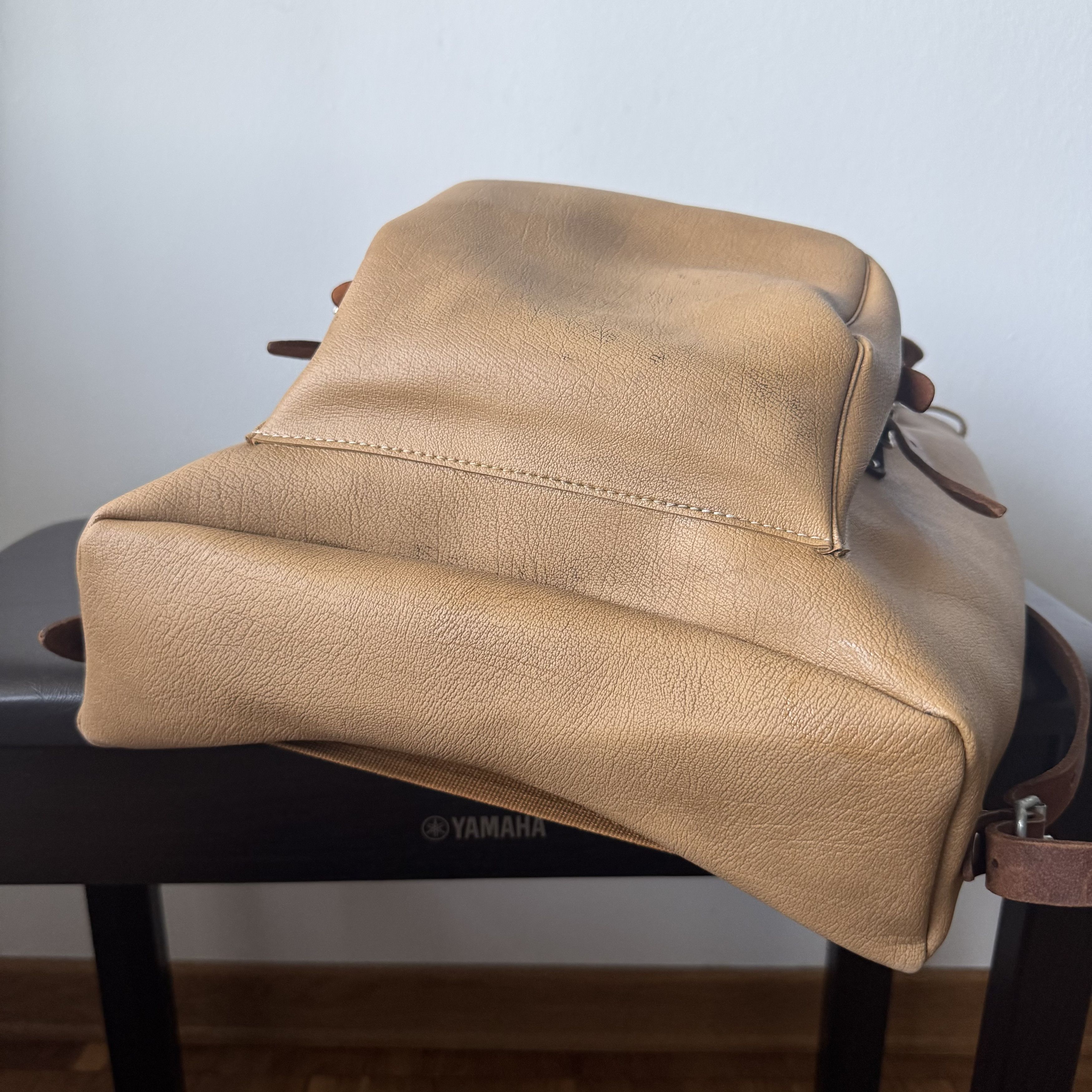 Japanese Brand × Vintage Vintage Army Military Hiking Riri 30s Leather Backpack Size ONE SIZE - 11 Thumbnail
