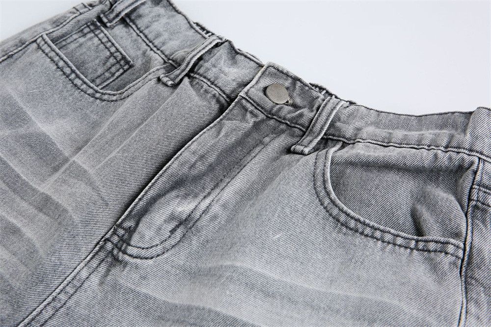 Vintage Retro Punk Distressed Washed Denim Shorts Size US 32 / EU 48 - 3 Thumbnail