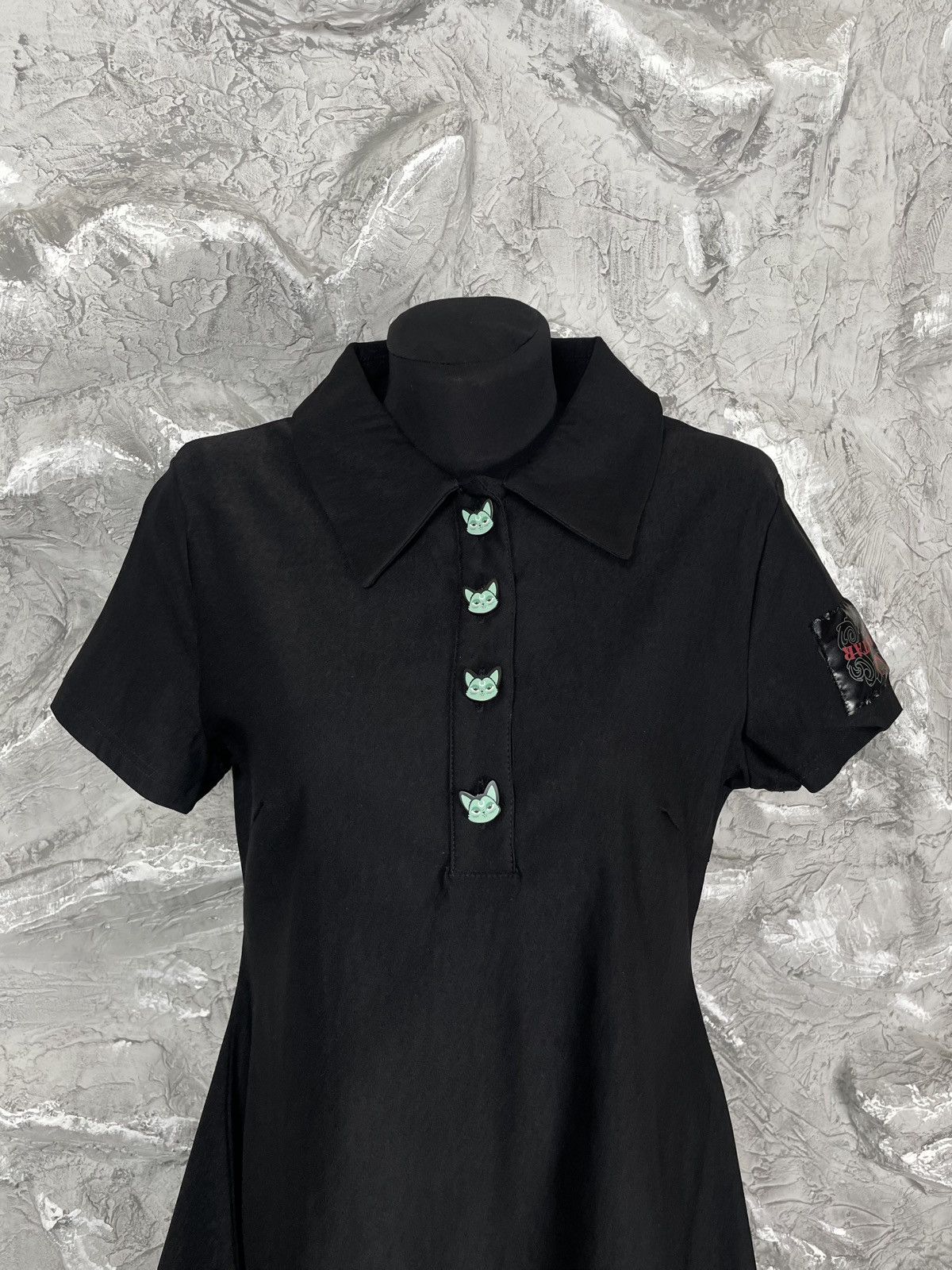 Killstar Killstar Y2K Cats Buttons Dress Gothic Punk Witch Style Size L / US 10 / IT 46 - 6 Thumbnail