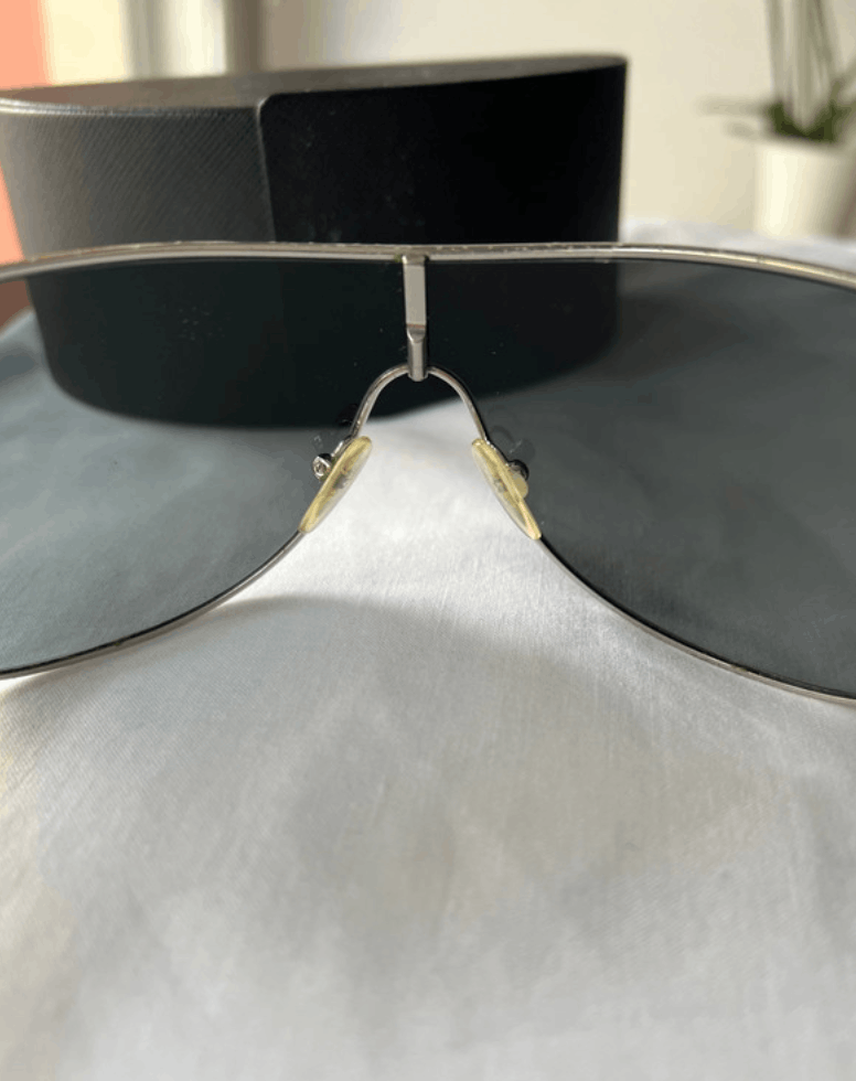 Prada PRADA Sunglasses Flame 2004 Star Mask Fire Chrome Silver Size ONE SIZE - 4 Thumbnail
