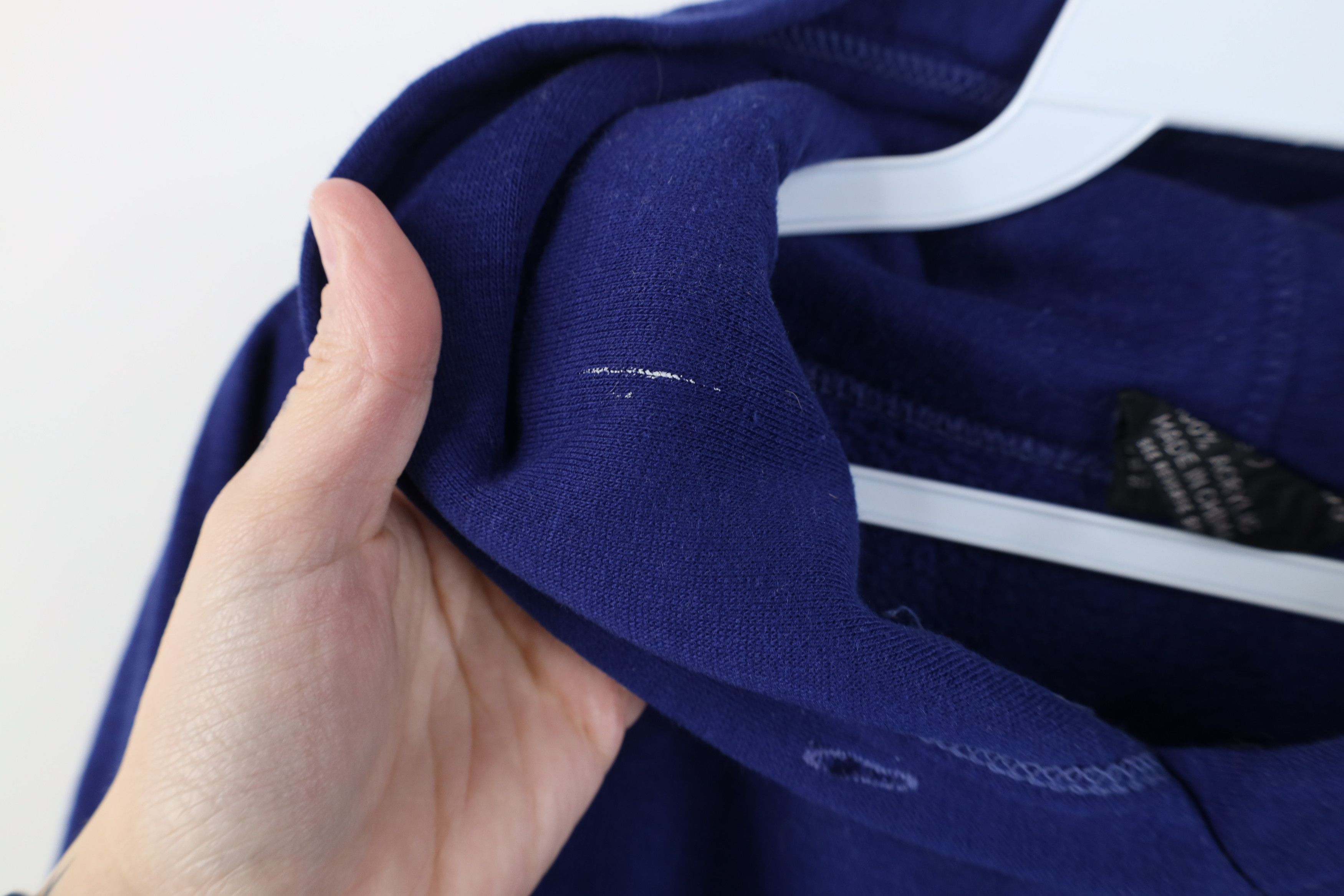 Vintage Vintage 70s 80s Streetwear Blank Hoodie Sweatshirt Blue Size US L / EU 52-54 / 3 - 5 Thumbnail
