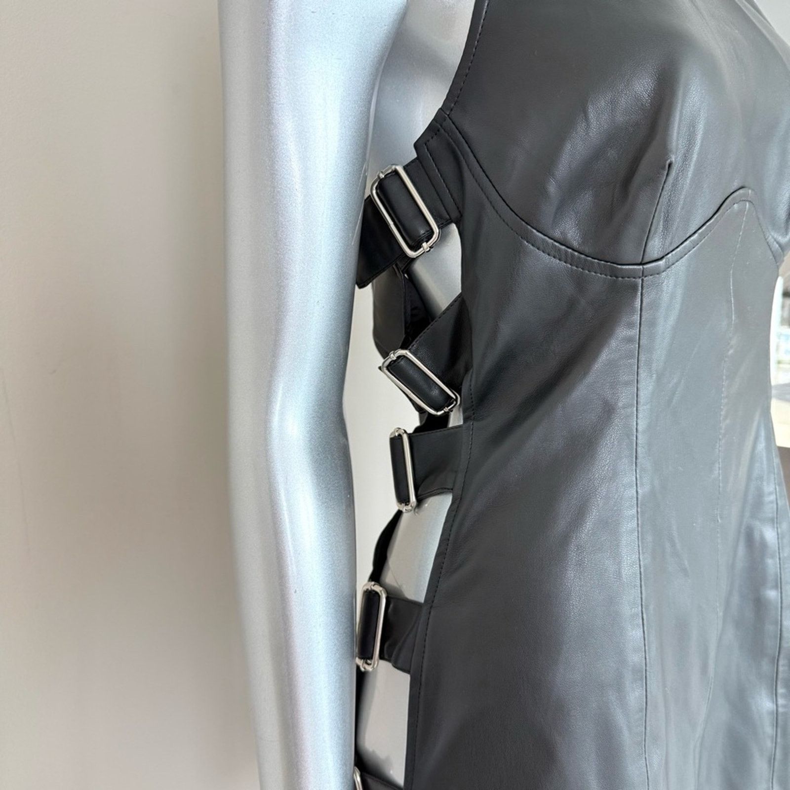 Other NEW!!! Women faux leather dress size L European brand Size L / US 10 / IT 46 - 4 Thumbnail