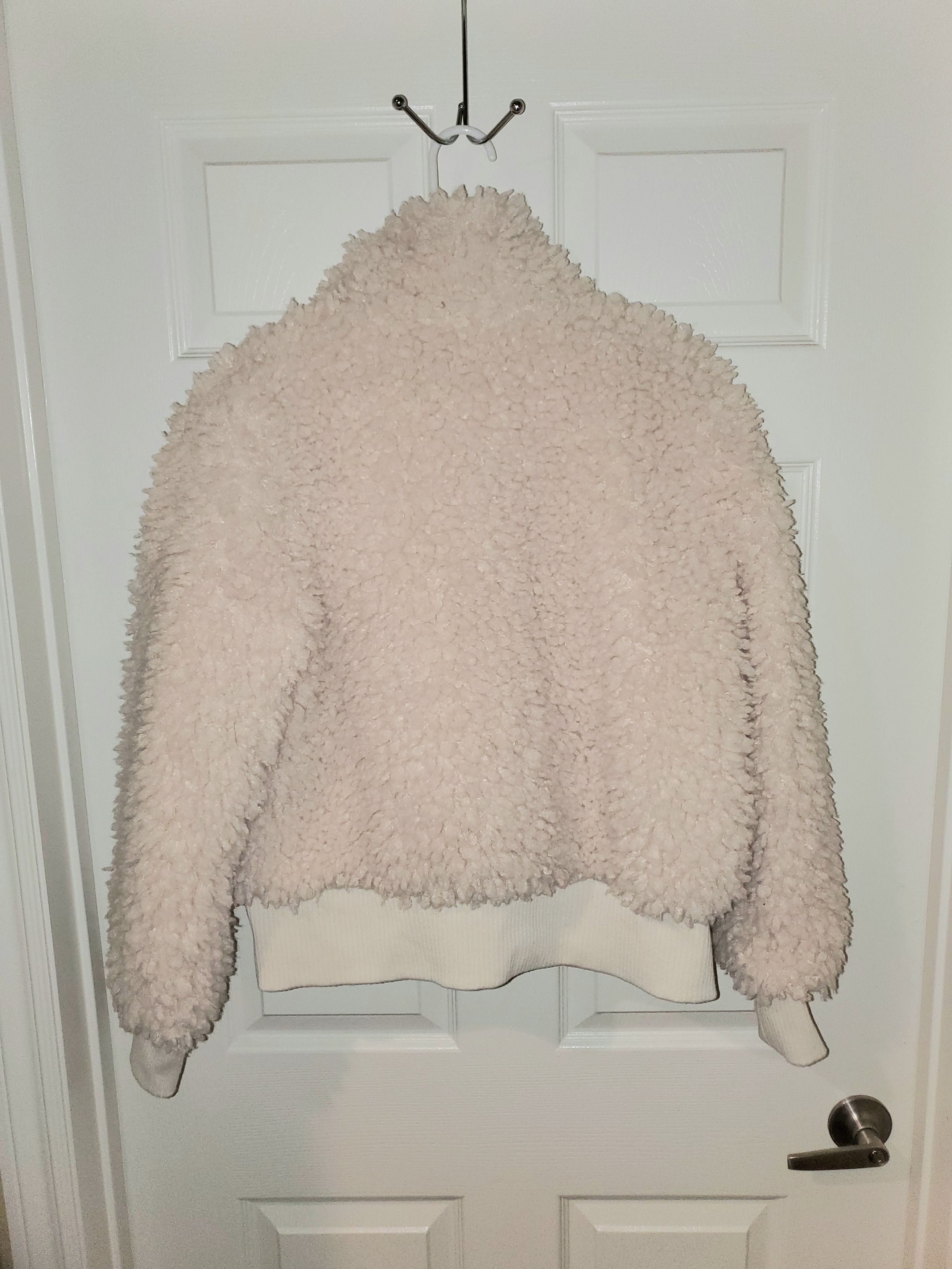 Kendall And Kylie Kendall & Kylie Y2K cream colored zip up sherpa teddy coat Size L / US 10 / IT 46 - 8 Thumbnail