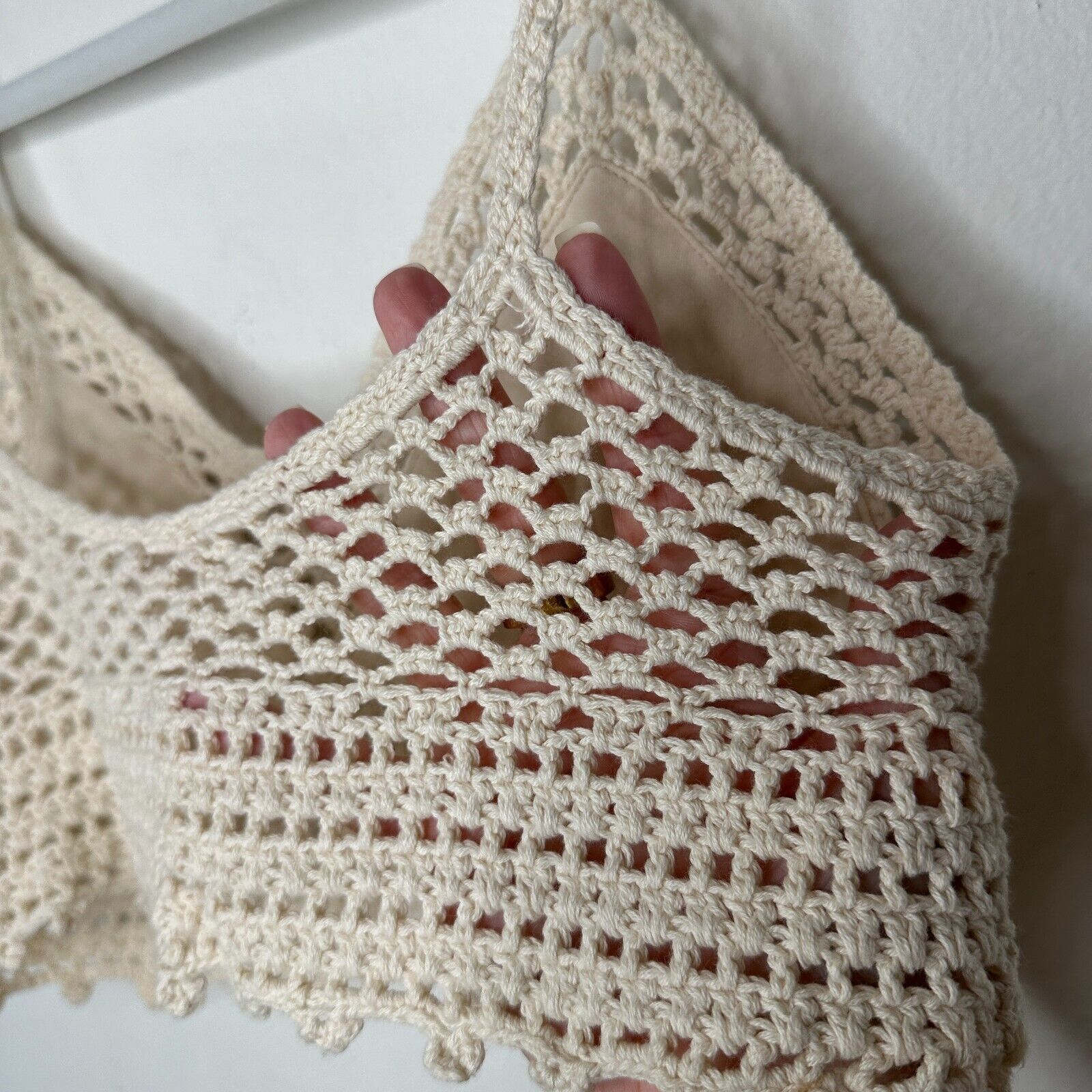 Urban Outfitters Urban Outfitters Tan Crochet Bralette Side Buttons Medium Size M / US 6-8 / IT 42-44 - 5 Thumbnail