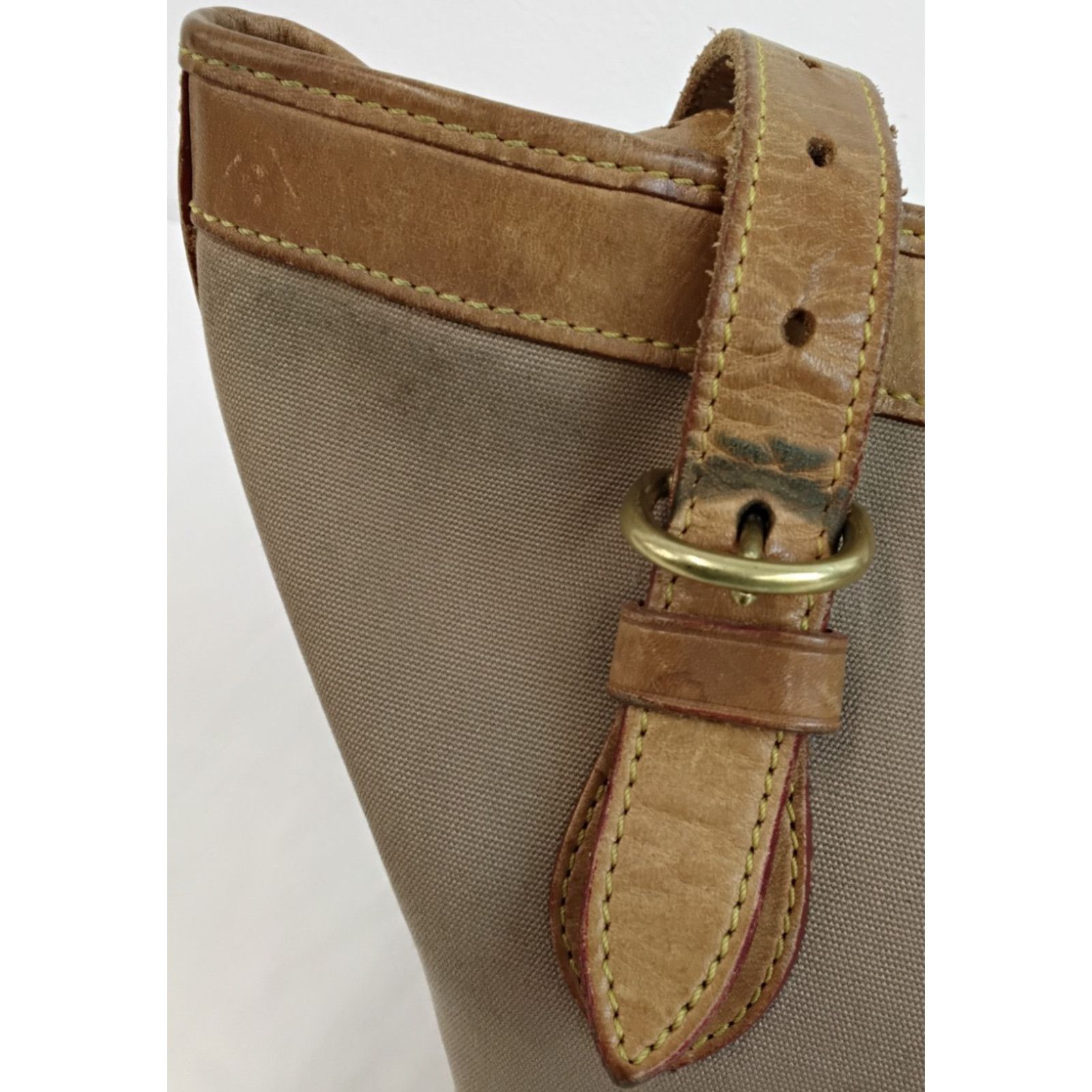 Dooney & Bourke Dooney & Bourke Canvas + Leather Shoulder Bag Brown VTG USA Size ONE SIZE - 9 Thumbnail