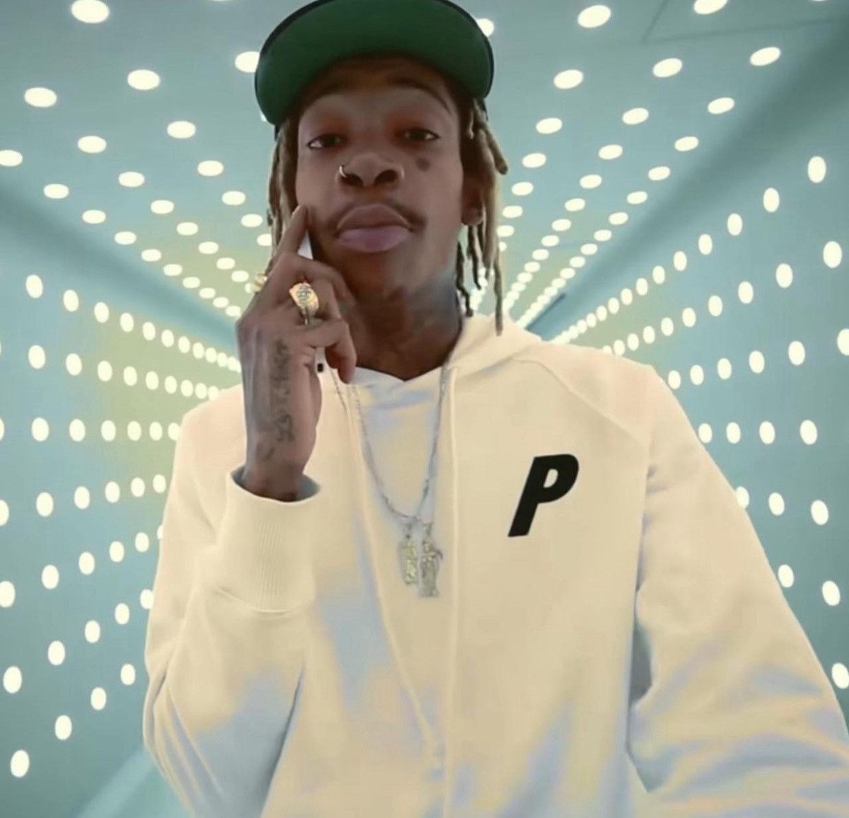 Palace Palace Flocked Hoodie Sweatshirt Wiz Khalifa Size US XL / EU 56 / 4 - 8 Thumbnail