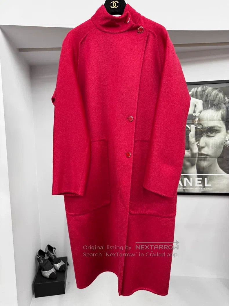 Hermes Hermes Red Cashmere Coat Size XXS / US 00 / IT 34 - 1 Thumbnail