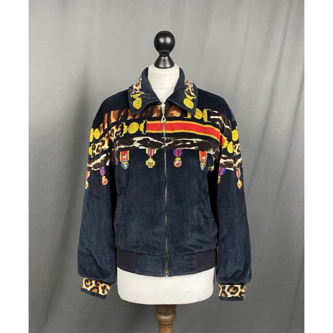 Escada Vintage 80s Escada Margaretha Ley Equestrian Velour Printed Size XS / US 0-2 / IT 36-38 - 1 Thumbnail