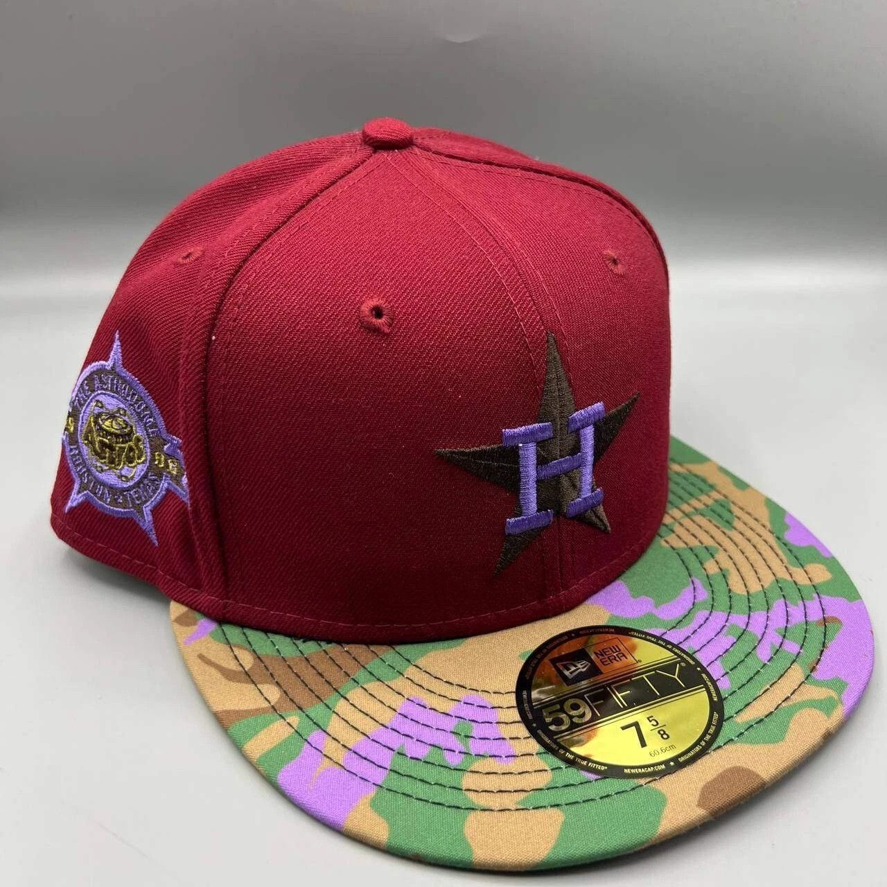 New Era Houston Astros Hat Men 7 5/8 59Fifty New Era MLB Fitted Cap Size ONE SIZE - 1 Thumbnail