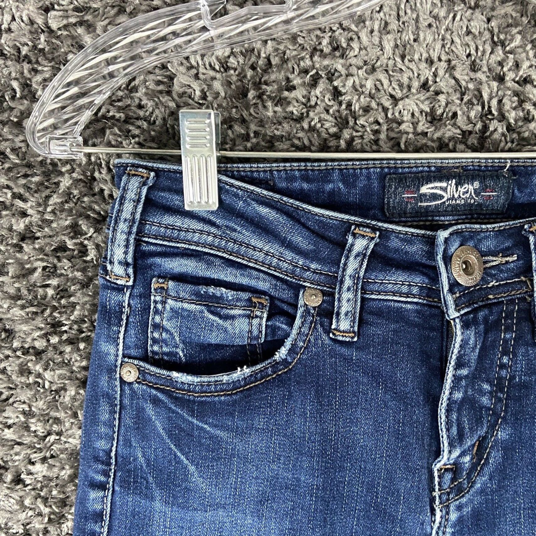 Silver Jeans Co. SILVER JEANS Avery Slim Bootcut Blue Jeans Women’s 25 Size 42" / US 20 - 3 Thumbnail