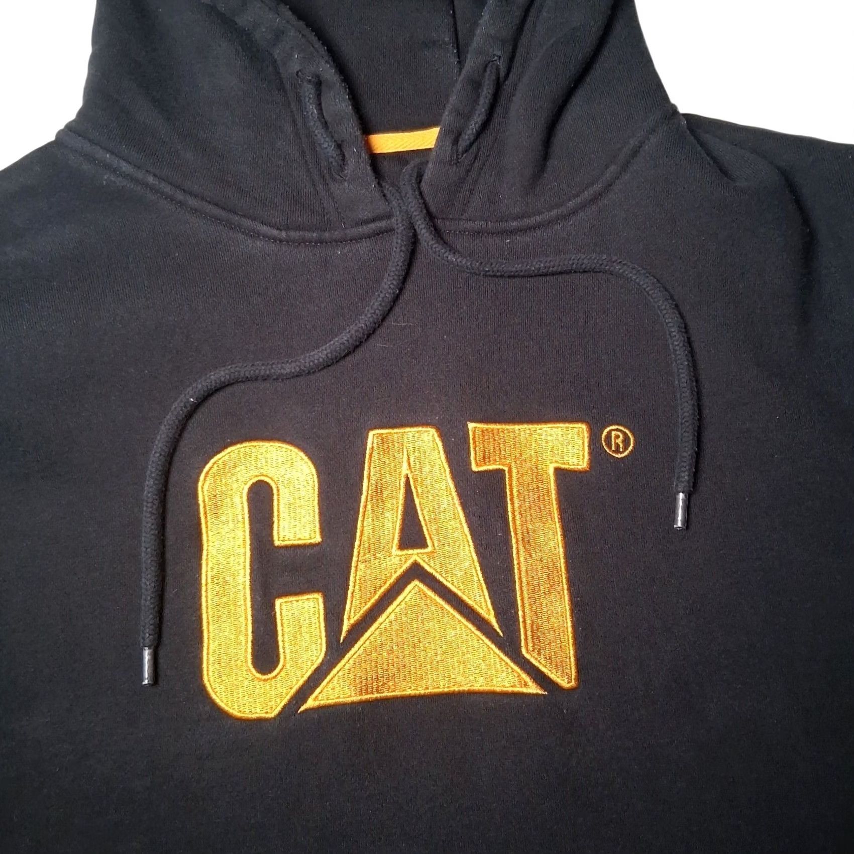 Vintage VINTAGE? CAT Hoodie Hoosed Sweatshirt Medium Black Pullover Workwear Size US M / EU 48-50 / 2 - 2 Thumbnail