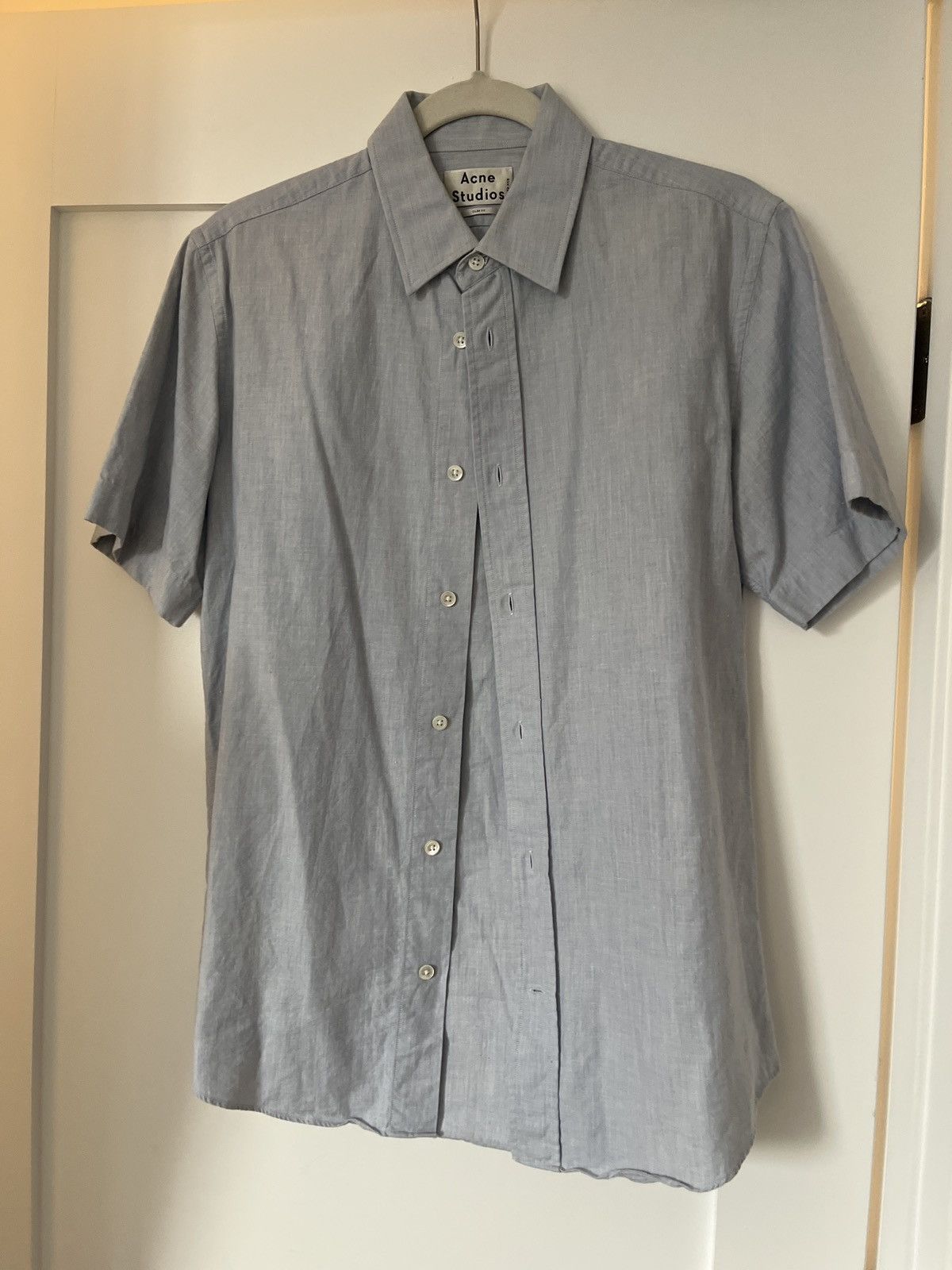 Acne Studios Acne studios Light Blue short sleeve button up Size US M / EU 48-50 / 2 - 3 Thumbnail