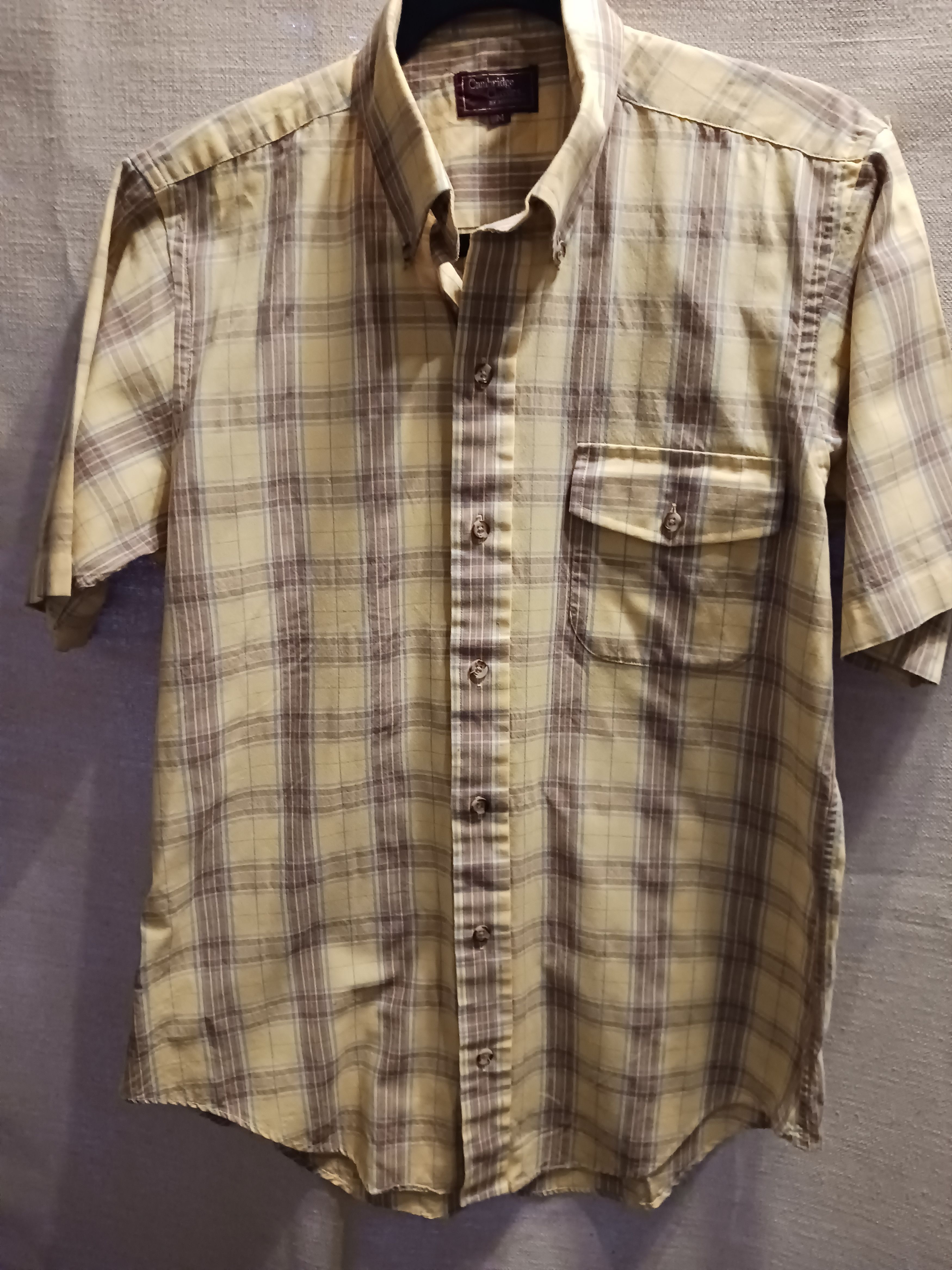 Vintage Vintage 70's Cambridge Classic Button Front Plaid Shirt Size US M / EU 48-50 / 2 - 1 Thumbnail