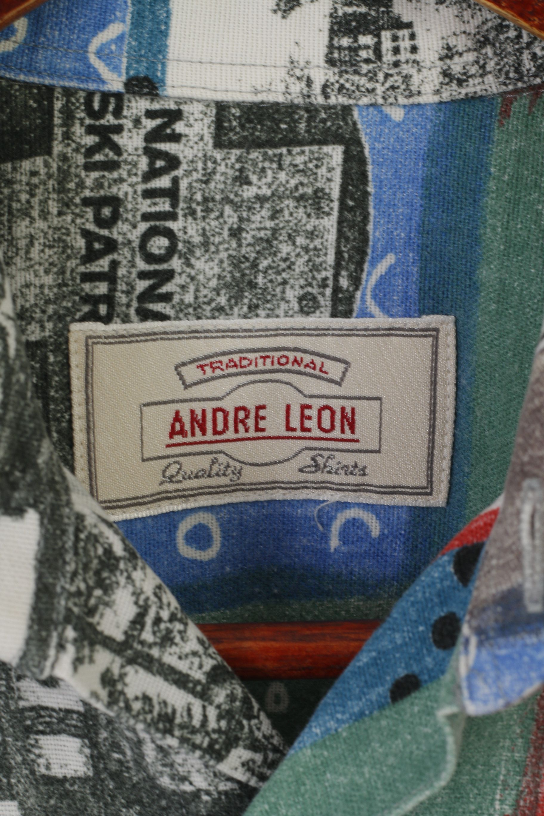 Vintage Andre Leon Men M Casual Shirt Multicoloured 3124 Size US M / EU 48-50 / 2 - 4 Thumbnail