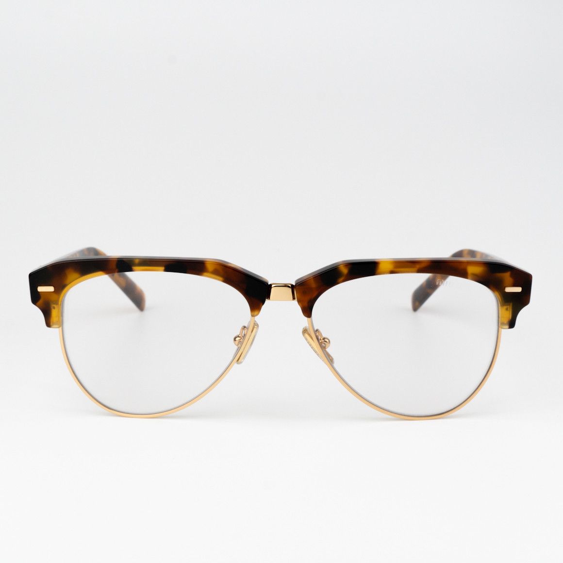 Miu Miu NEW Miu Miu MU09ZS 19P08N Browline Unisex Eyeglasses Size ONE SIZE - 2 Thumbnail