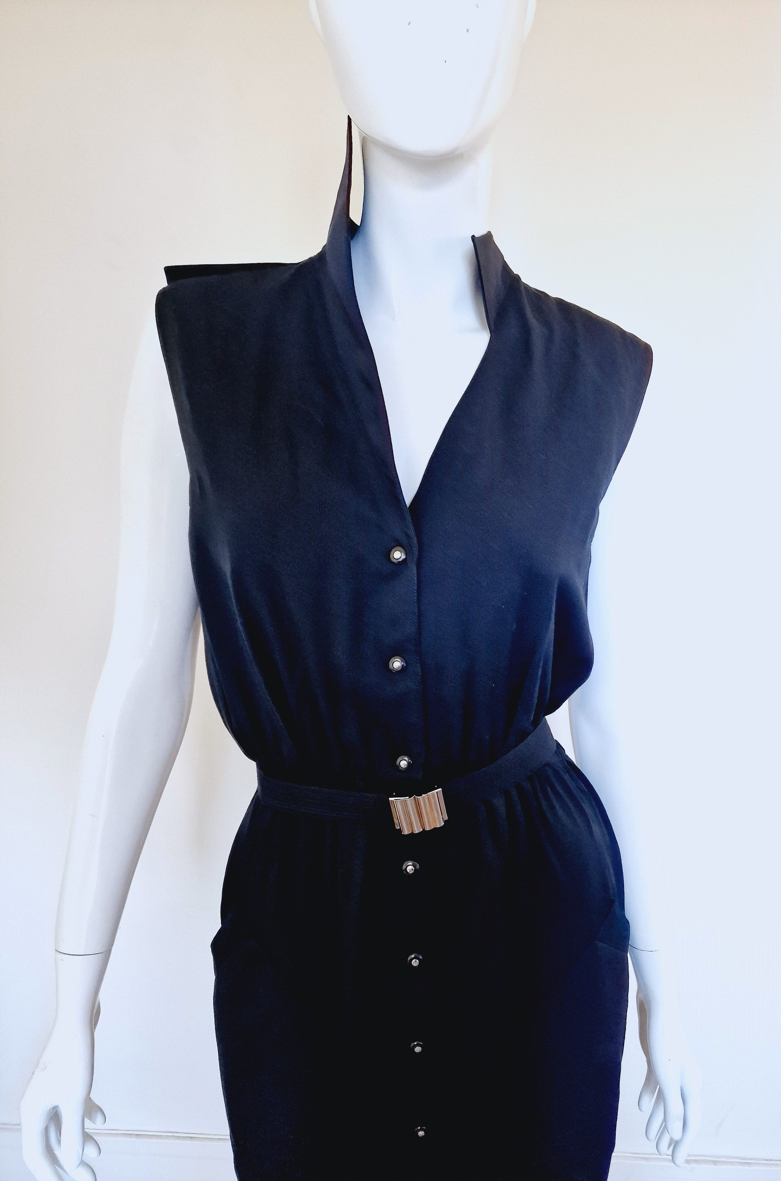 Thierry Mugler Thierry Mugler Vampire Bondage Strap Back Evening Dress Size L / US 10 / IT 46 - 4 Thumbnail