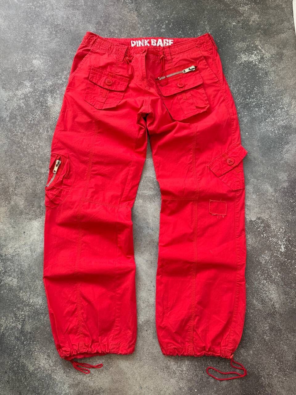 20471120 Japanese Style Vintage Multi pocket Cargo Parachute Pants Size 29" - 1 Thumbnail