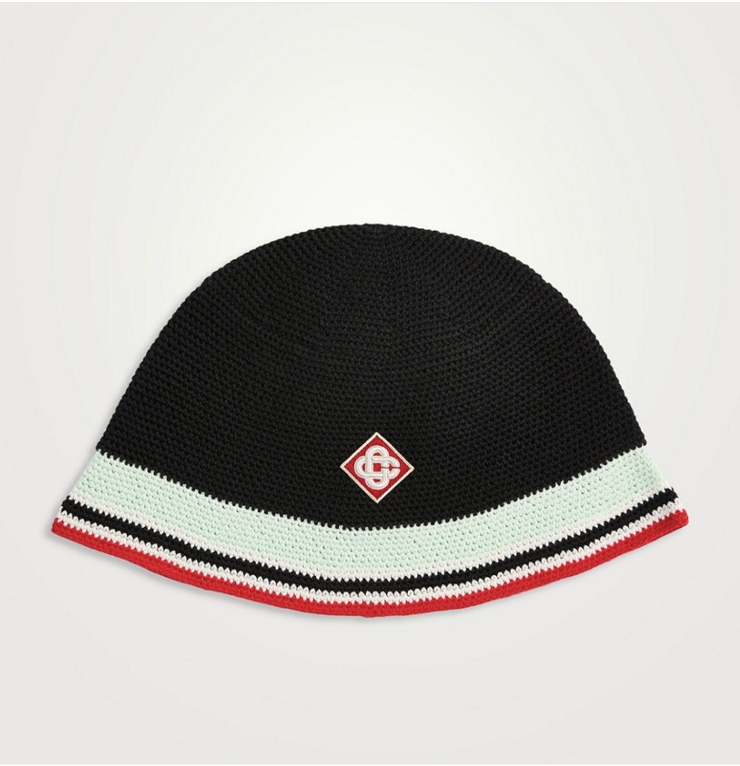Stripe Crochet Hat - Unisex Size S/M in Black, Men's