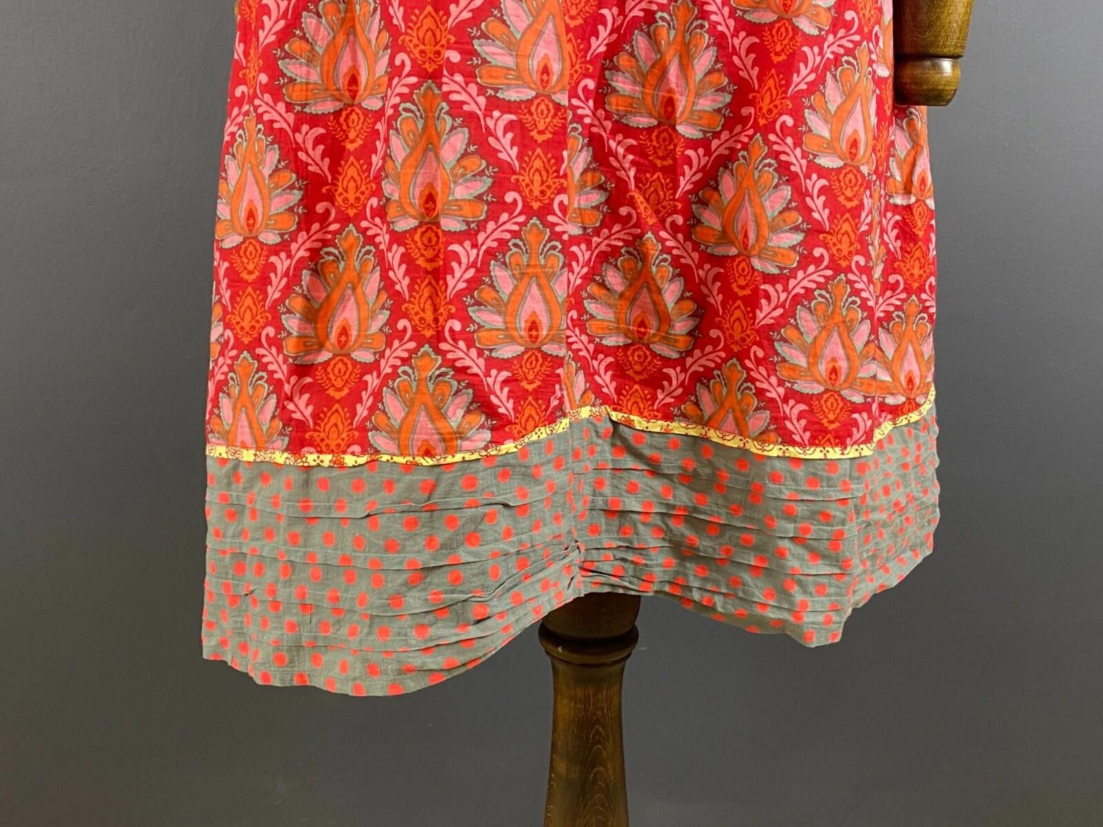 Designer Deerberg by Oska Red Floral Blouson Midi Dress Size M Size M / US 6-8 / IT 42-44 - 9 Thumbnail