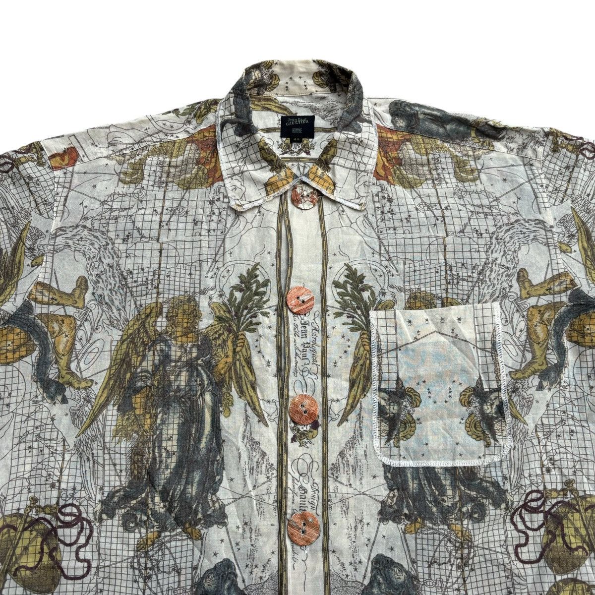 Jean Paul Gaultier Jean Paul Gaultier Astrological SS 1994 Runway Zodiac Shirt Size US M / EU 48-50 / 2 - 2 Thumbnail