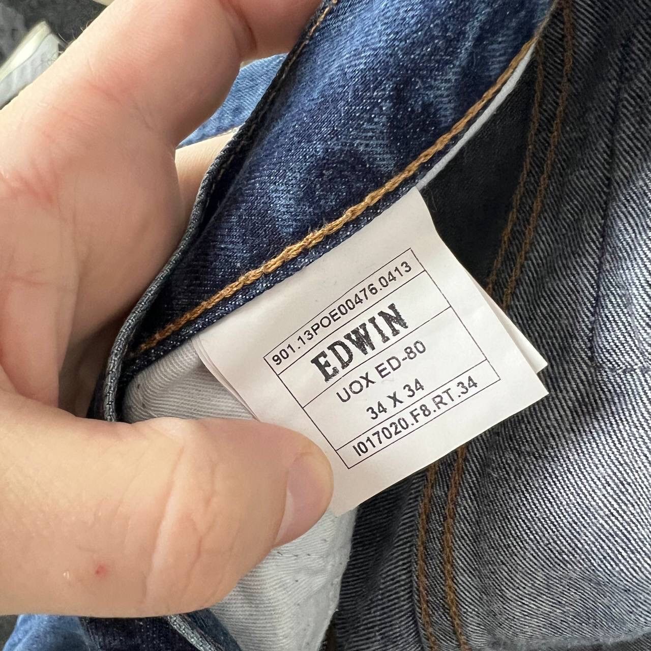 Edwin Vintage Edwin Denim Slim Navy Blue Jeans Y2k Size US 34 / EU 50 - 8 Thumbnail