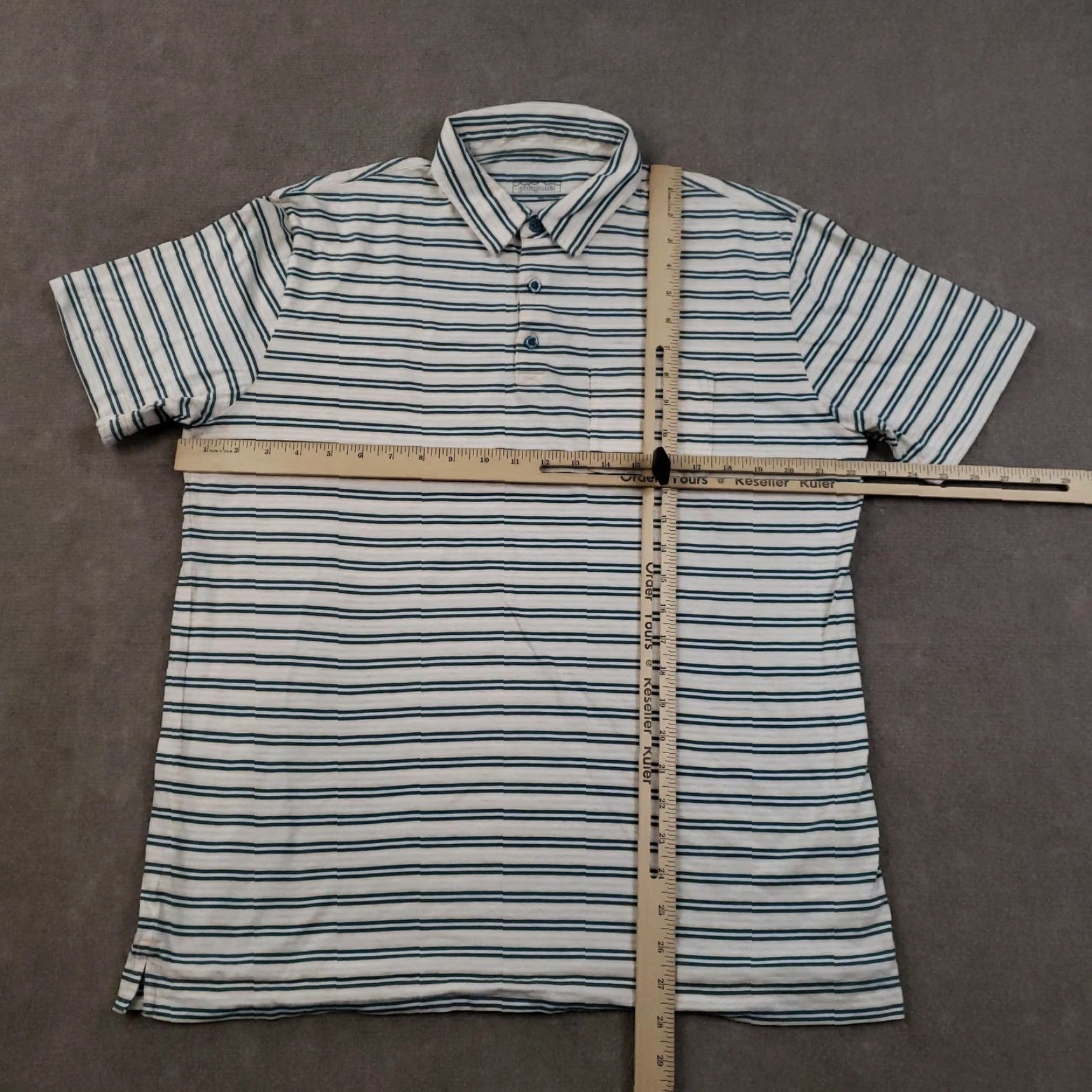 Patagonia Patagonia Polo Shirt Mens L White Green Striped 100% Cotton Size US L / EU 52-54 / 3 - 2 Thumbnail