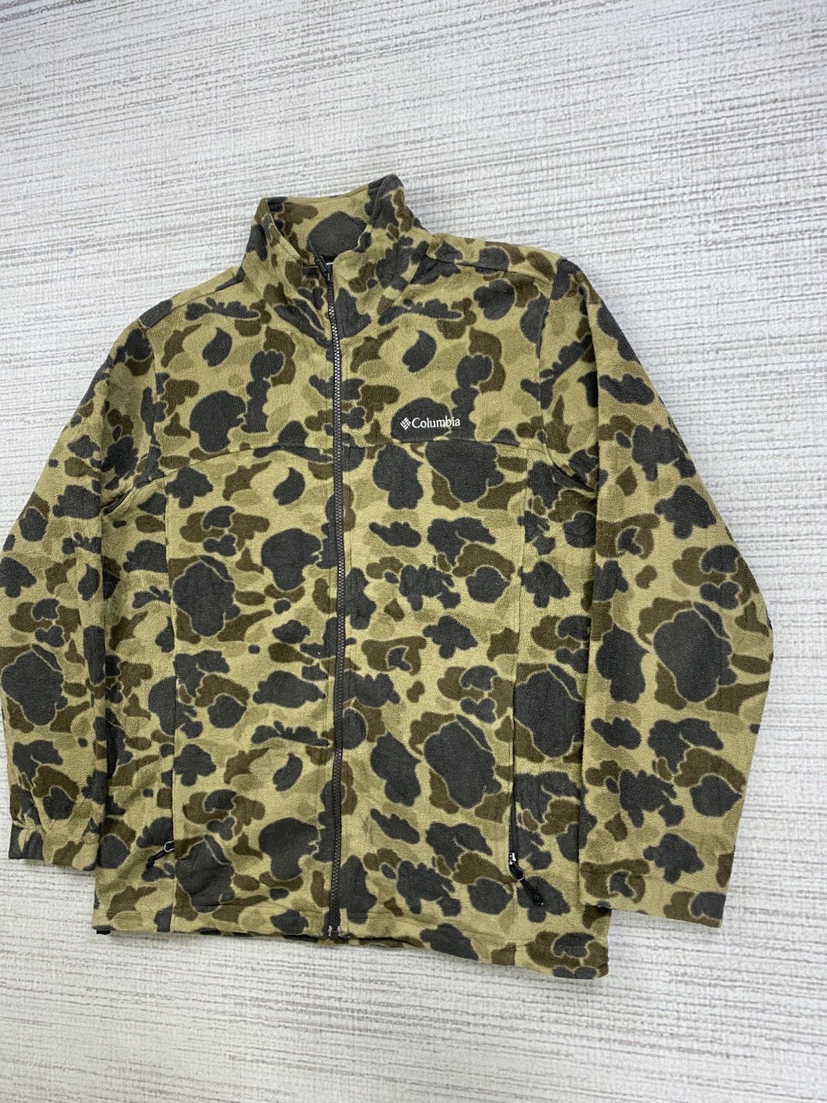 Columbia × Japanese Brand × Vintage Vintage Columbia Duck Camo Fleece Jacket Size US M / EU 48-50 / 2 - 4 Thumbnail