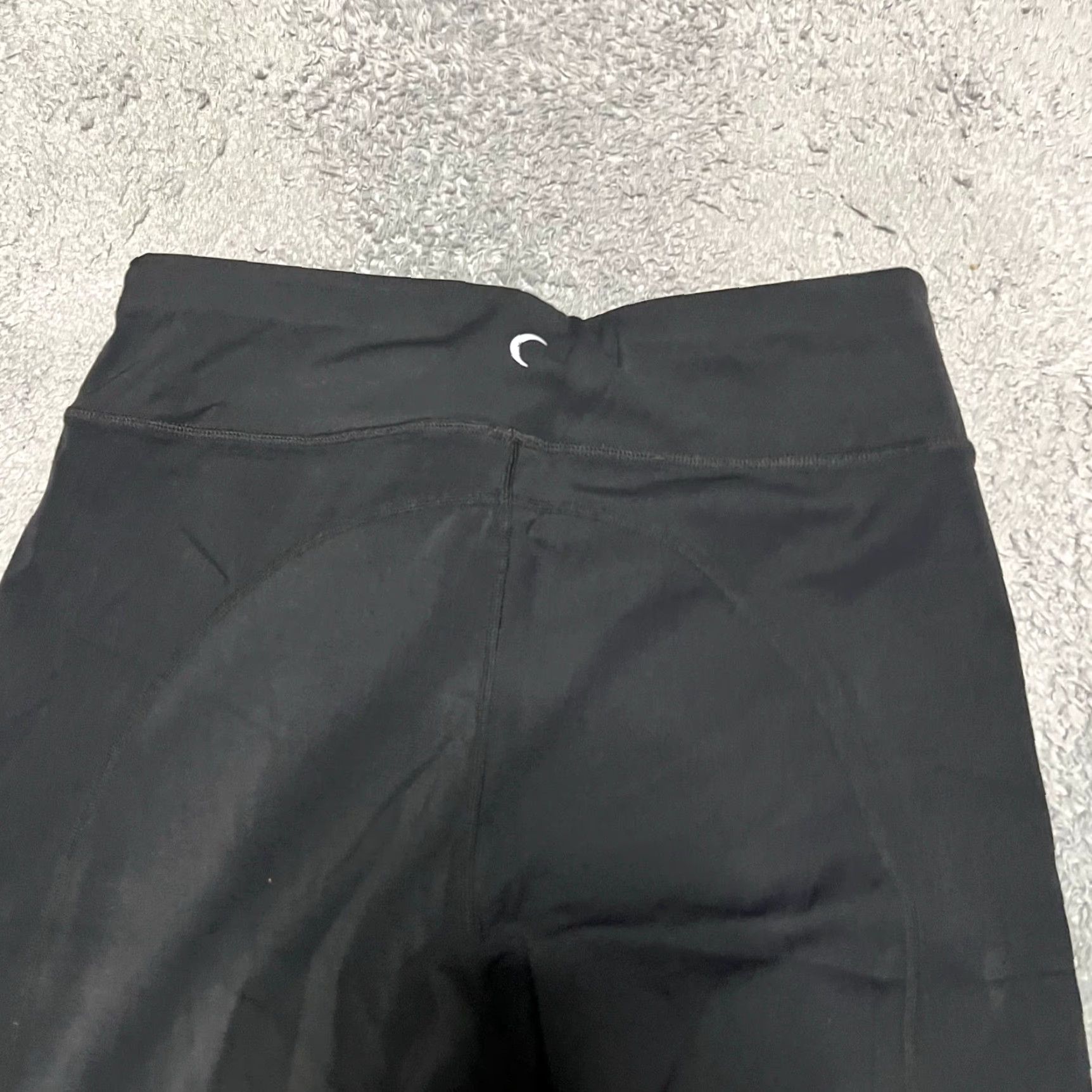 Vintage Zyia Active Leggings Cropped Women 12 Black Yellow Side Stripe High Rise Pants Size 34" / US 12 / IT 48 - 4 Thumbnail